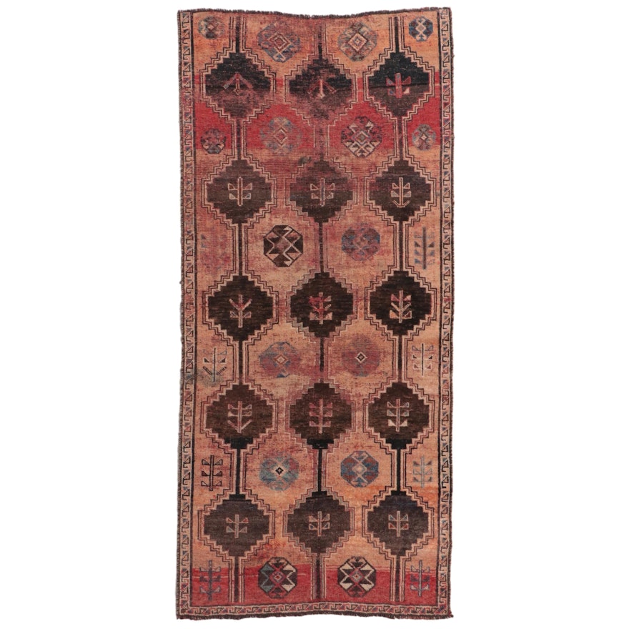 3'9 x 8'2 Hand-Knotted Persian Kurdish Long Rug