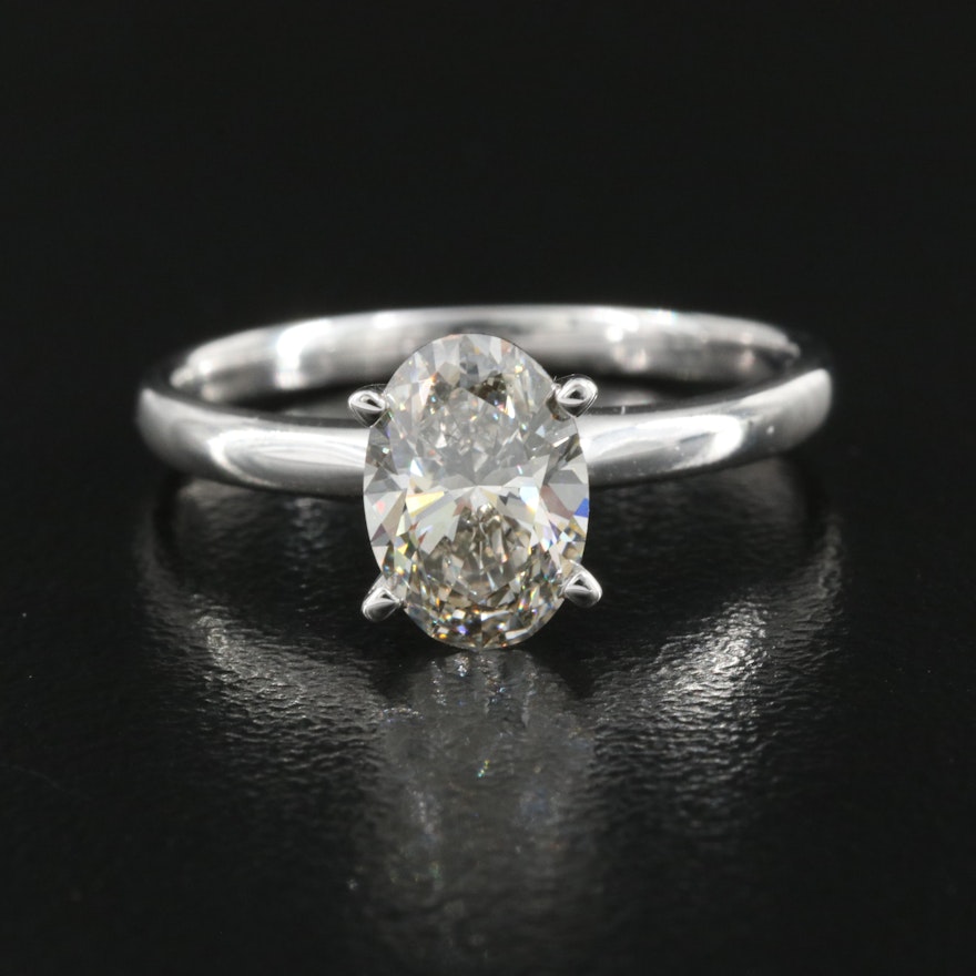 14K 1.18 CT Lab Grown Diamond Solitaire Ring