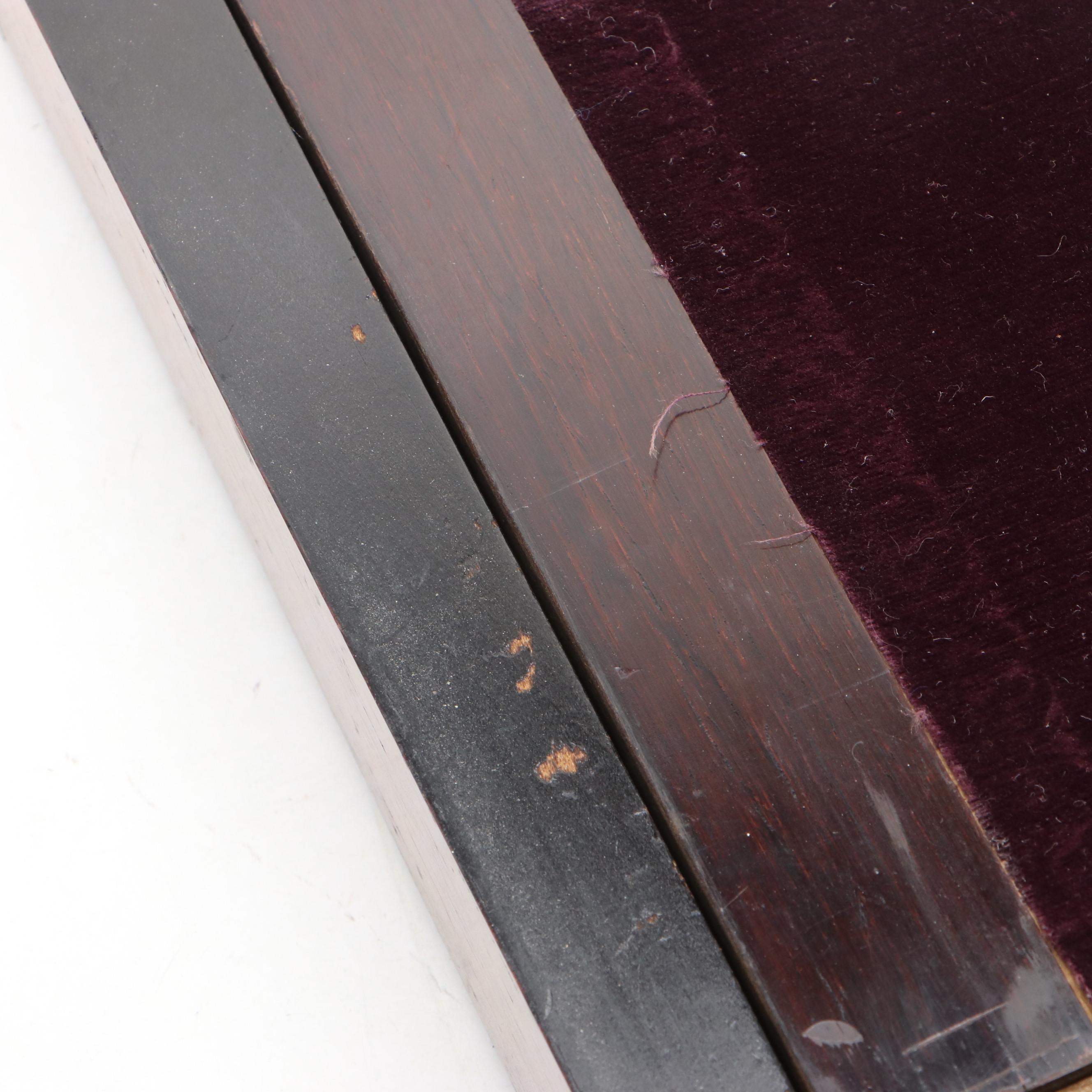 Victorian Brass-Mounted Rosewood Lap Desk, Late 19th Century