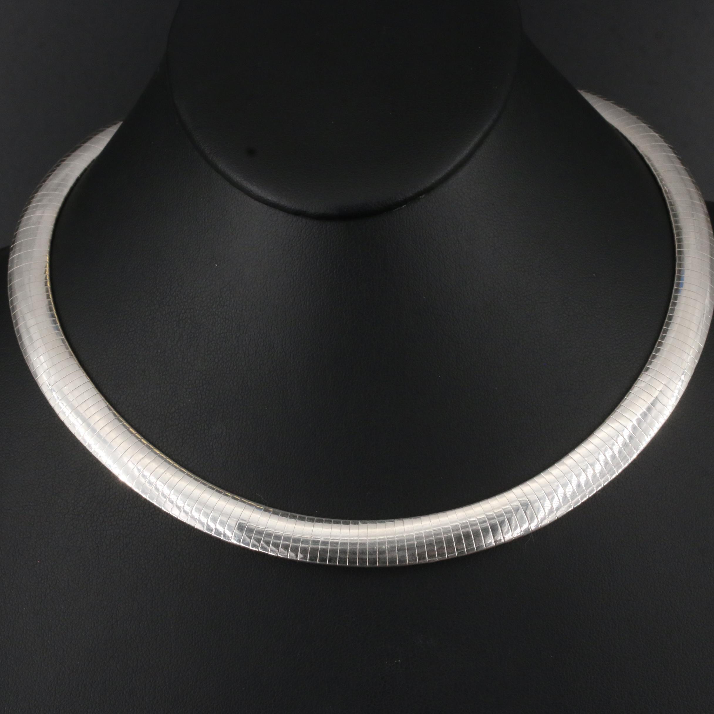 Sterling Omega Chain Necklace