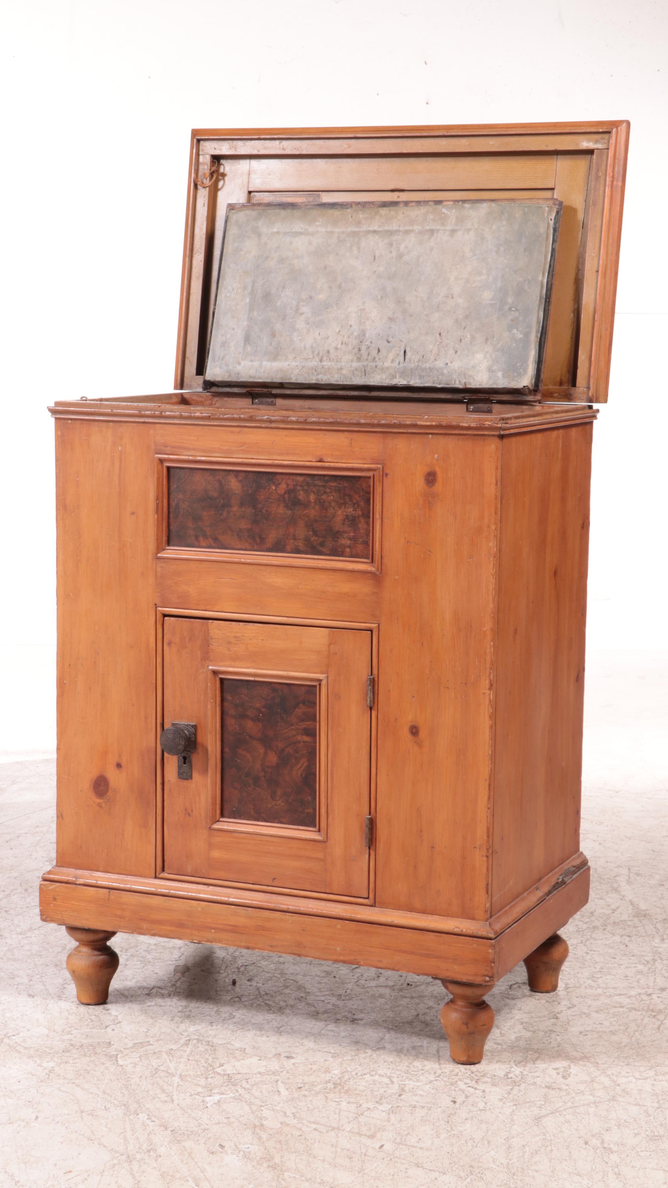 D. Eddy & Son "Eddy Refrigerator" Poplar Ice Box Cabinet, Late 19th Century