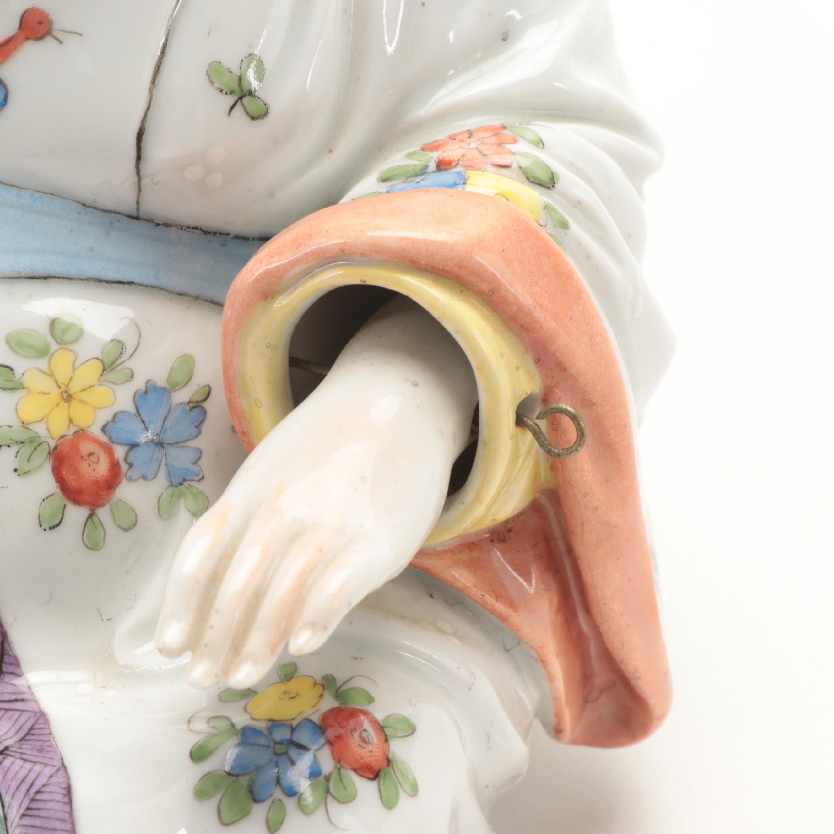 Carl Thieme Potschappel Dresden Porcelain Pagoda Nodders, Early 20th C.