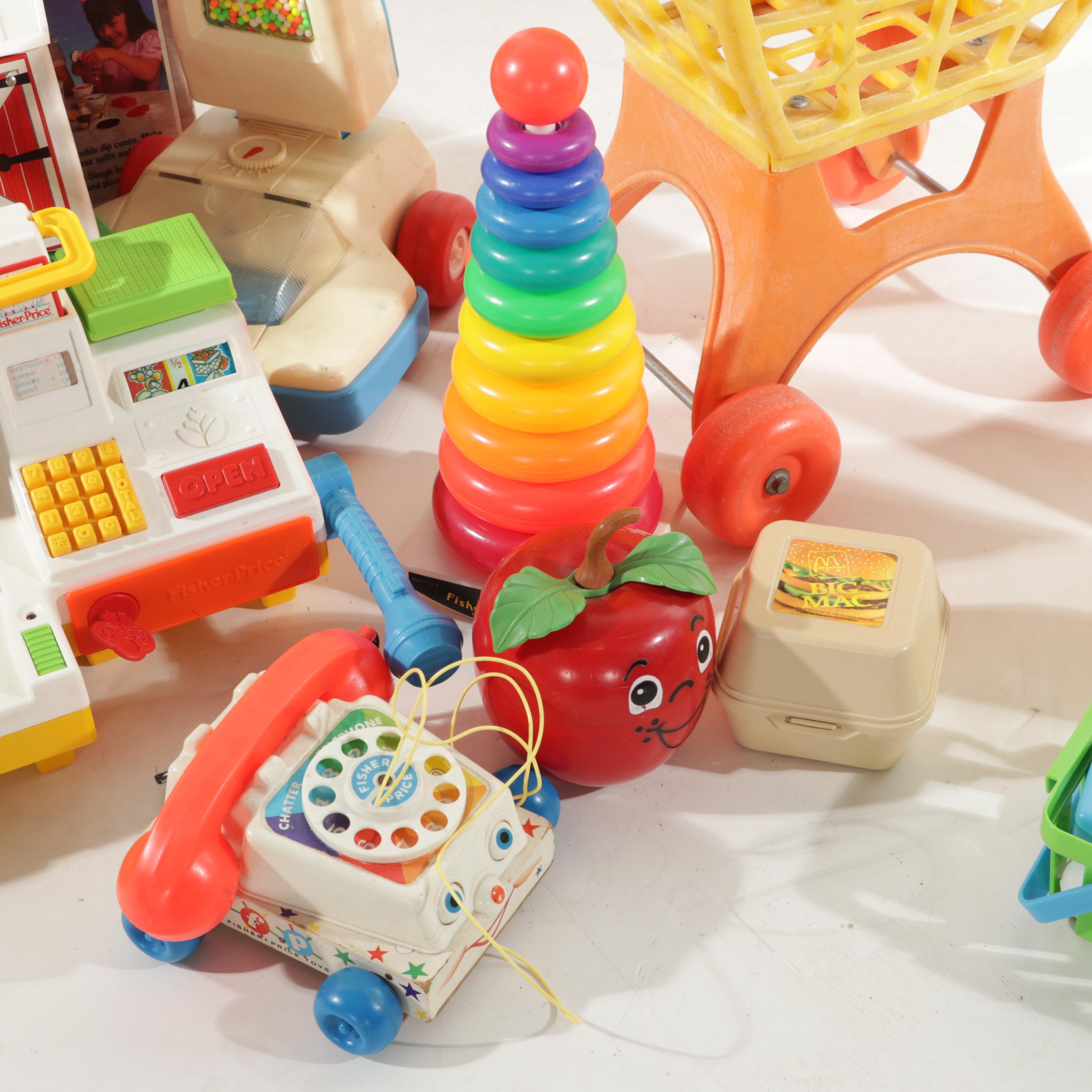 Fisher-Price Shopper and Record Player with Tyco Snack Shop and More