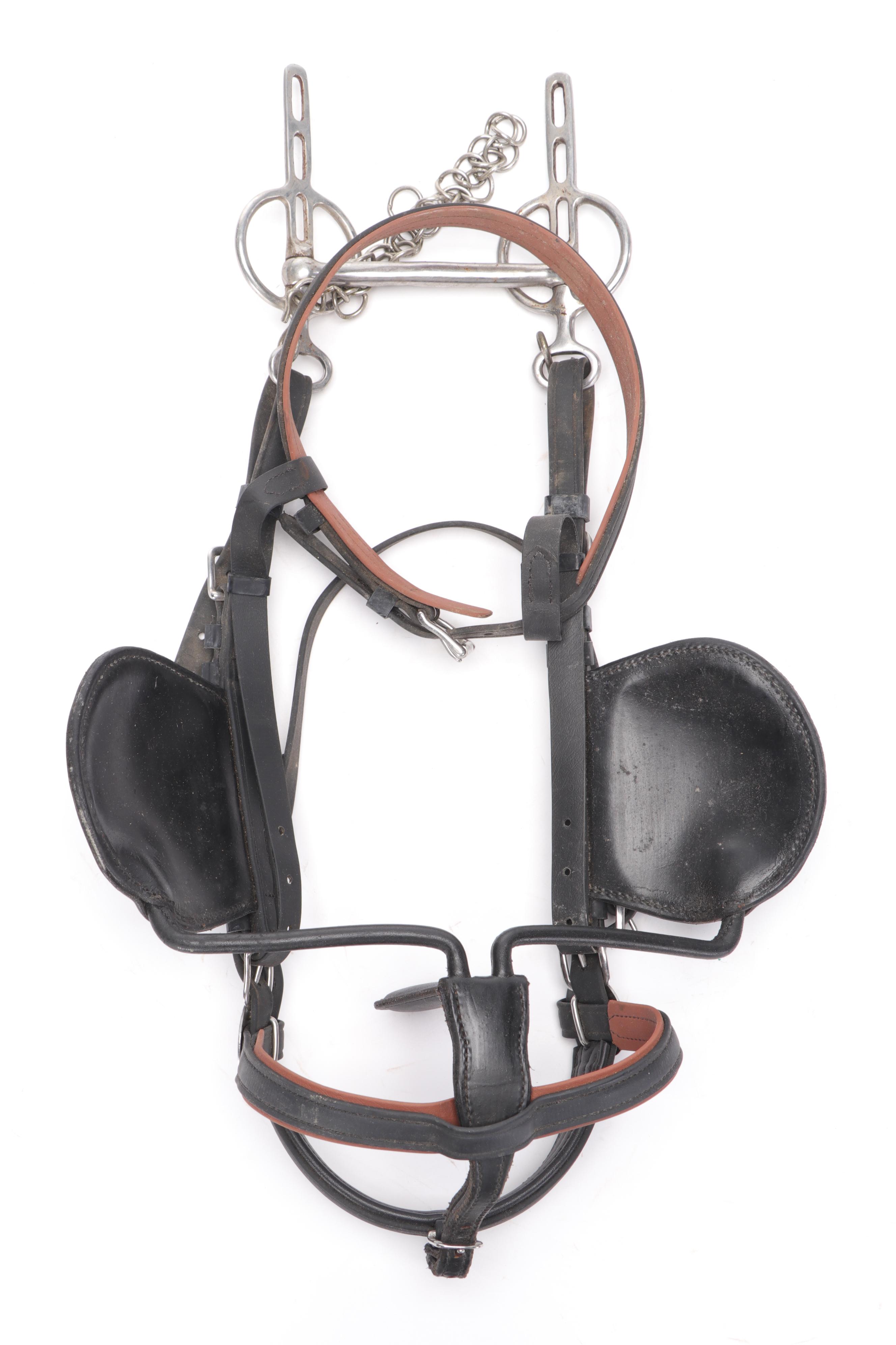 Leather Equestrian Harness Driving Bridles and Bits