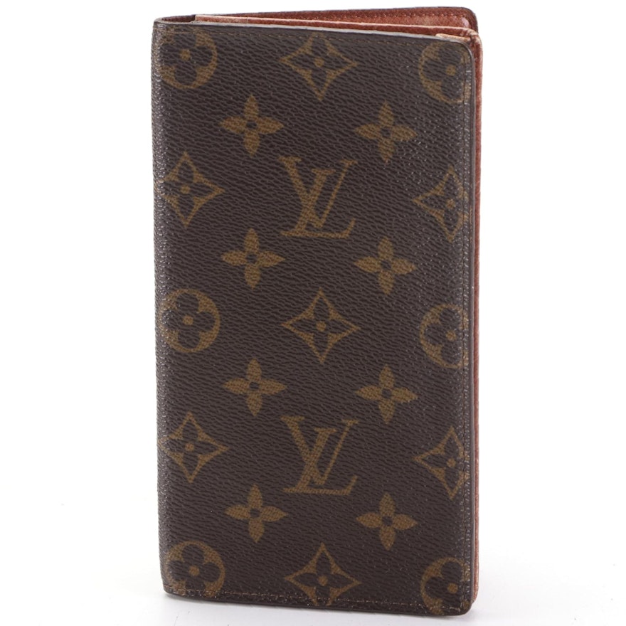 Louis Vuitton Vertical Long Wallet in Monogram Canvas