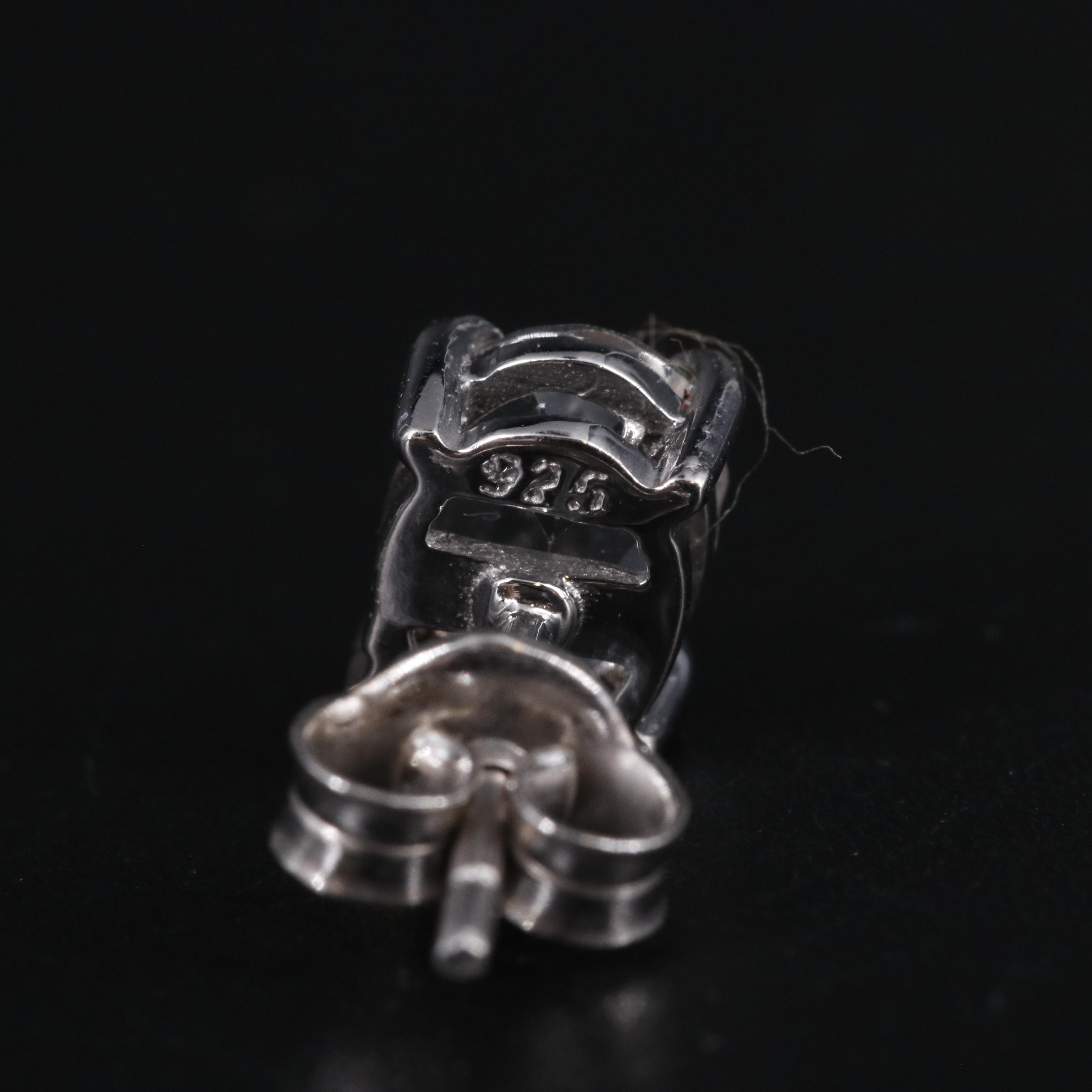 Sterling Silver Gemstone Stud Earrings