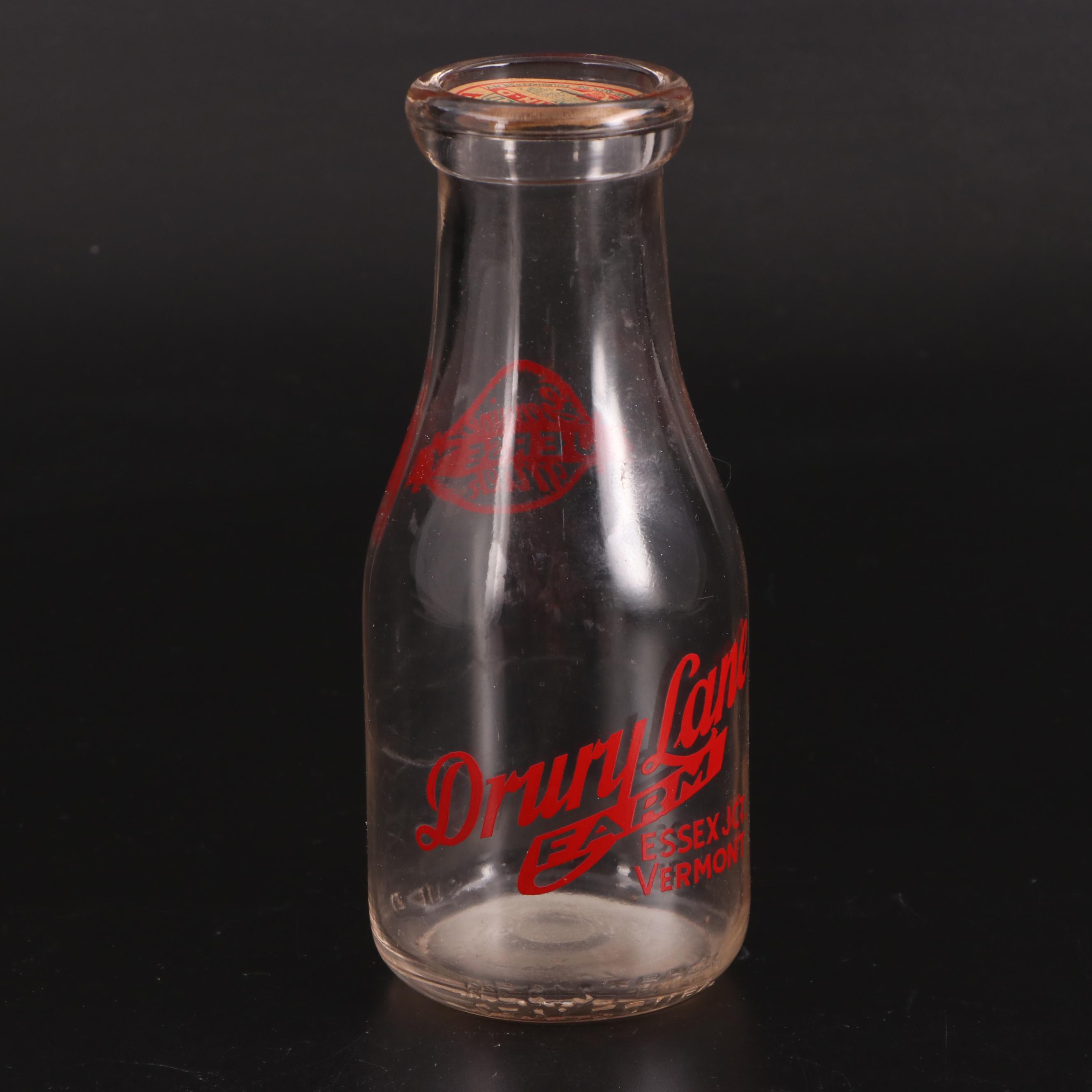 Barney's Dairy, Ethan Allen, Pleasant Valley with Other Glass Dairy Bottles