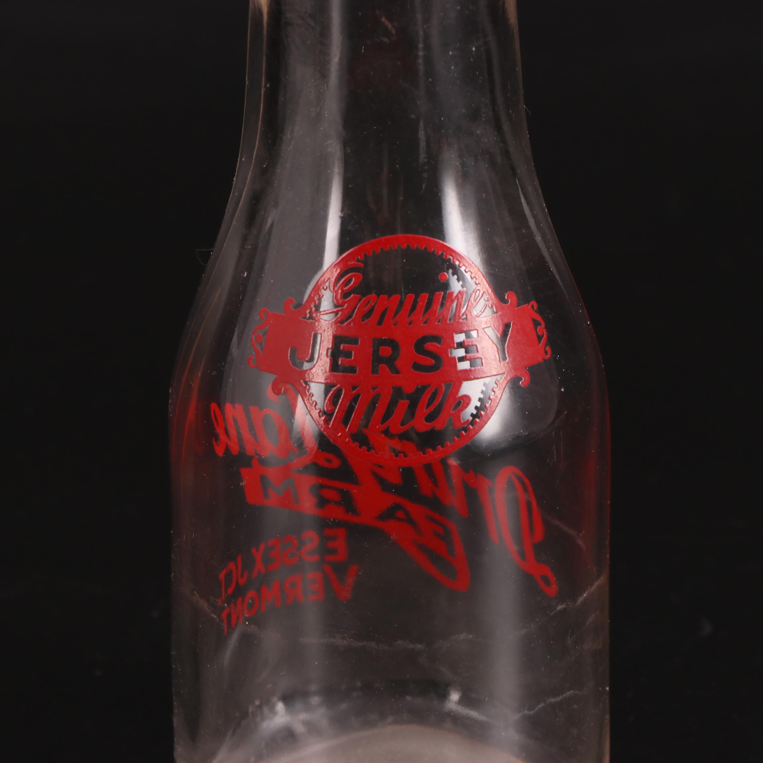 Barney's Dairy, Ethan Allen, Pleasant Valley with Other Glass Dairy Bottles