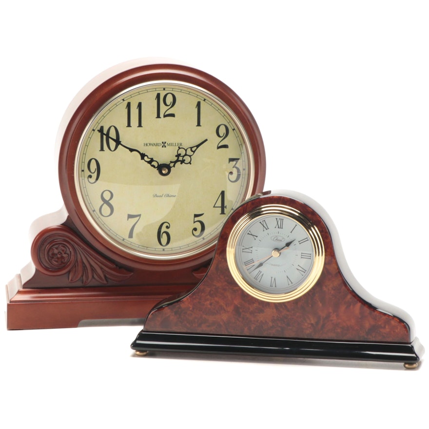 Howard Miller "Desiree" Dual Chime Mantel Clock with Chass Mantel Clock