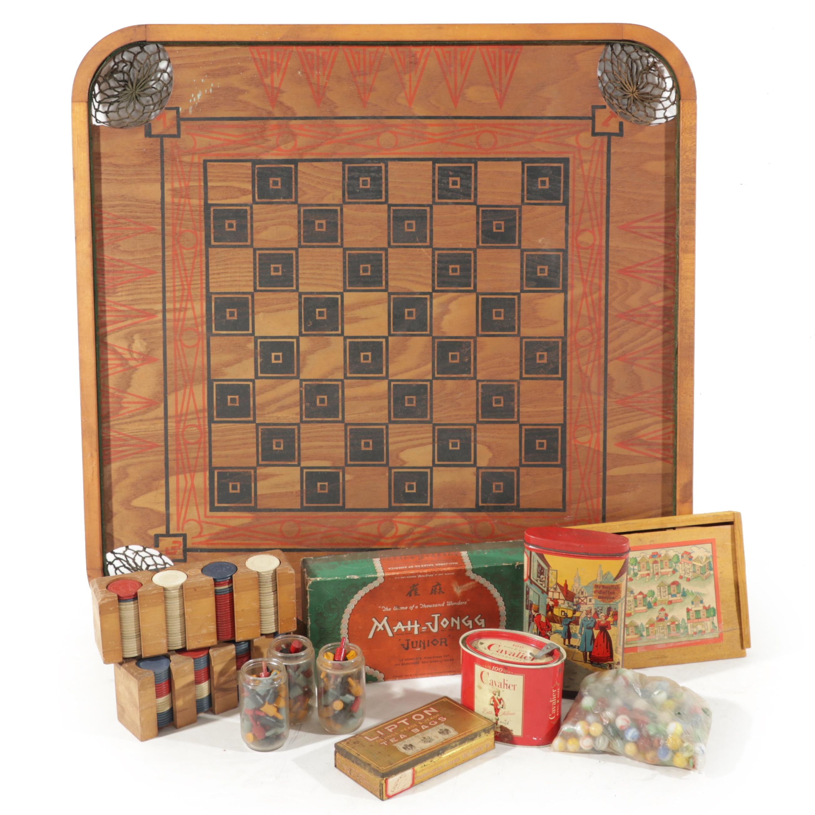 Archarena Combination Game Board, MahJongg, Marbles and More EBTH