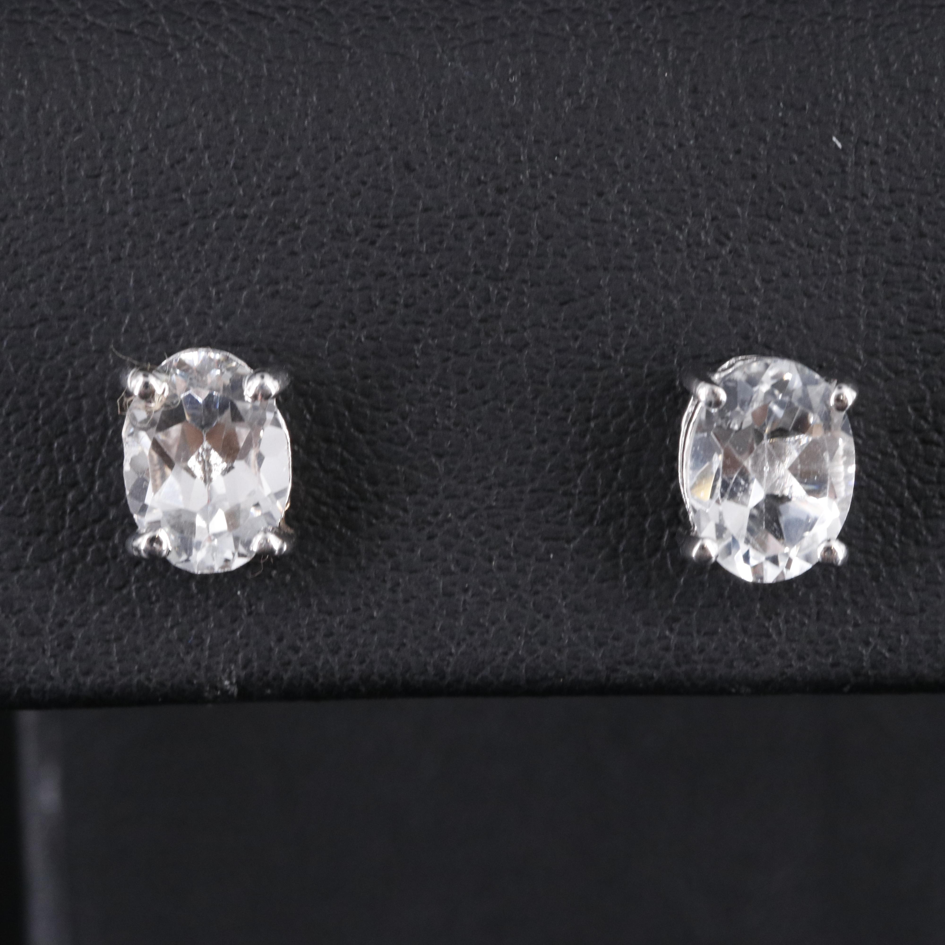 Sterling Silver Gemstone Stud Earrings