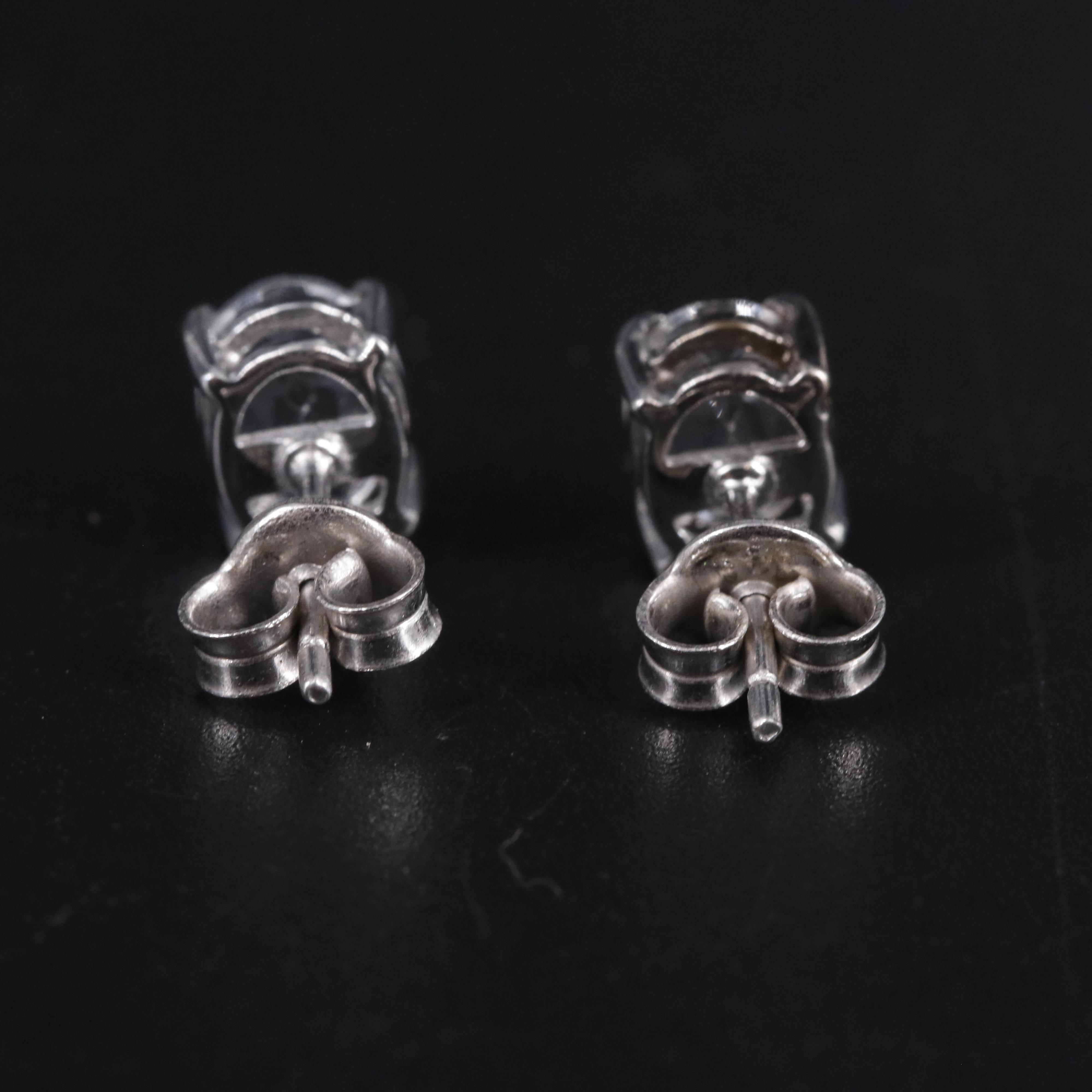 Sterling Silver Gemstone Stud Earrings