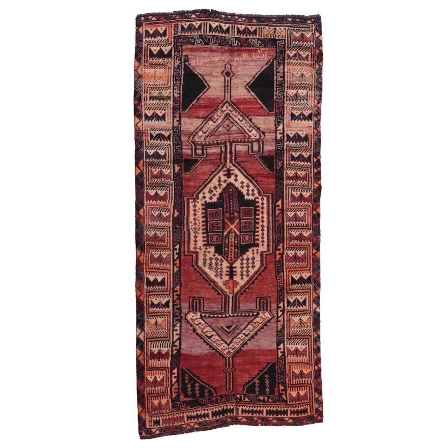 4'3 x 9'8 Hand-Knotted Persian Kurdish Long Rug