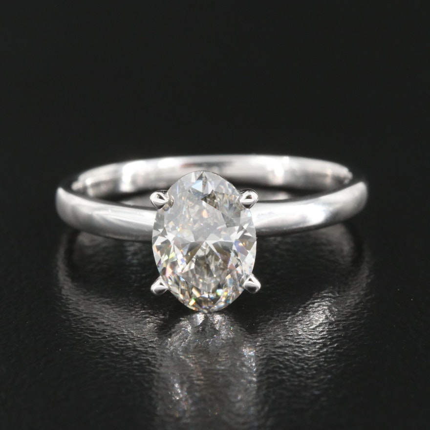 14K 1.29 CT Lab Grown Diamond Solitaire Ring