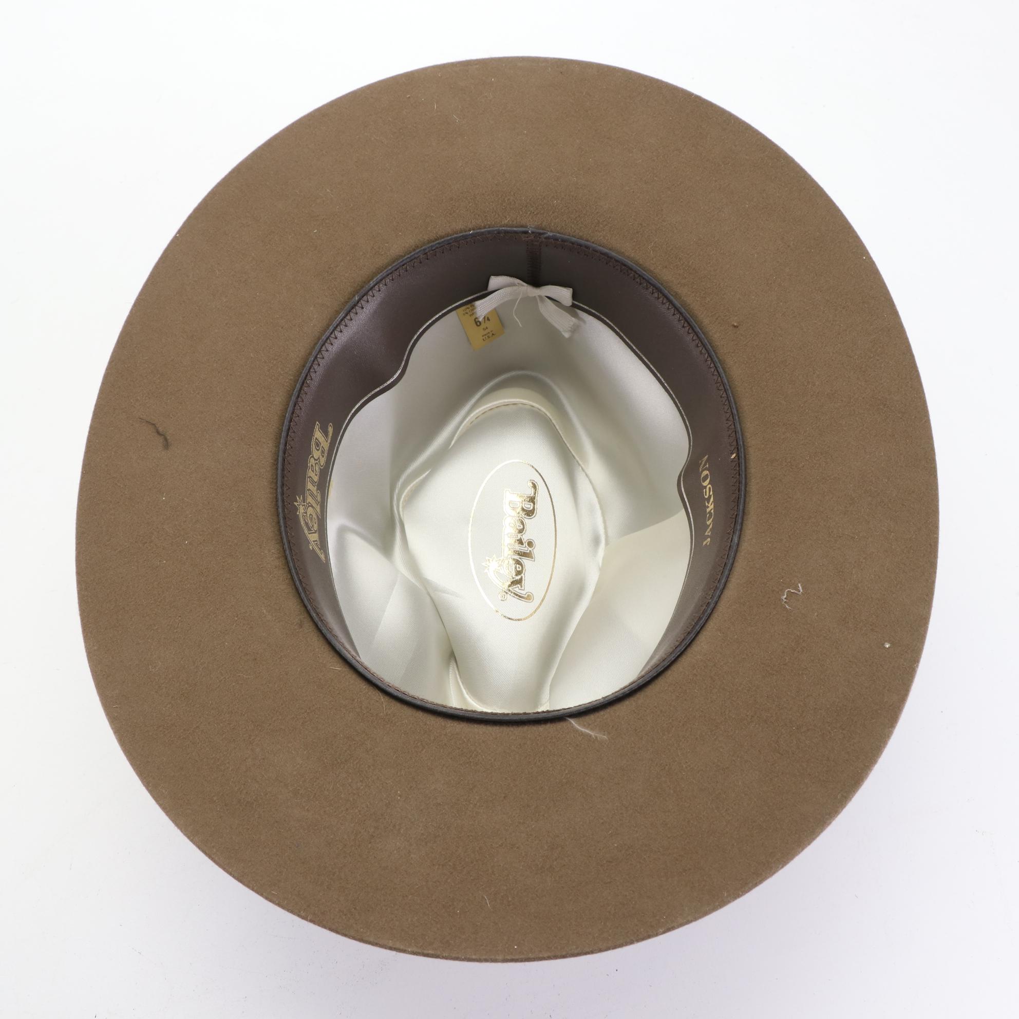 Bailey Pinched Front Western Hat and Cattleman Hat with Pins in Wool Felt