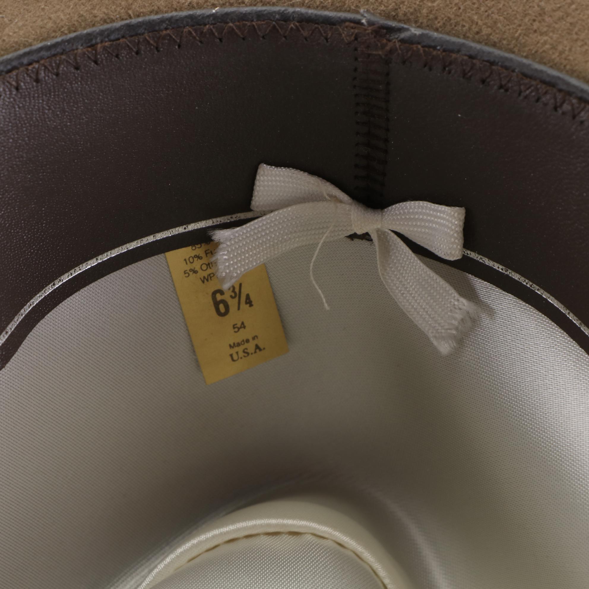 Bailey Pinched Front Western Hat and Cattleman Hat with Pins in Wool Felt