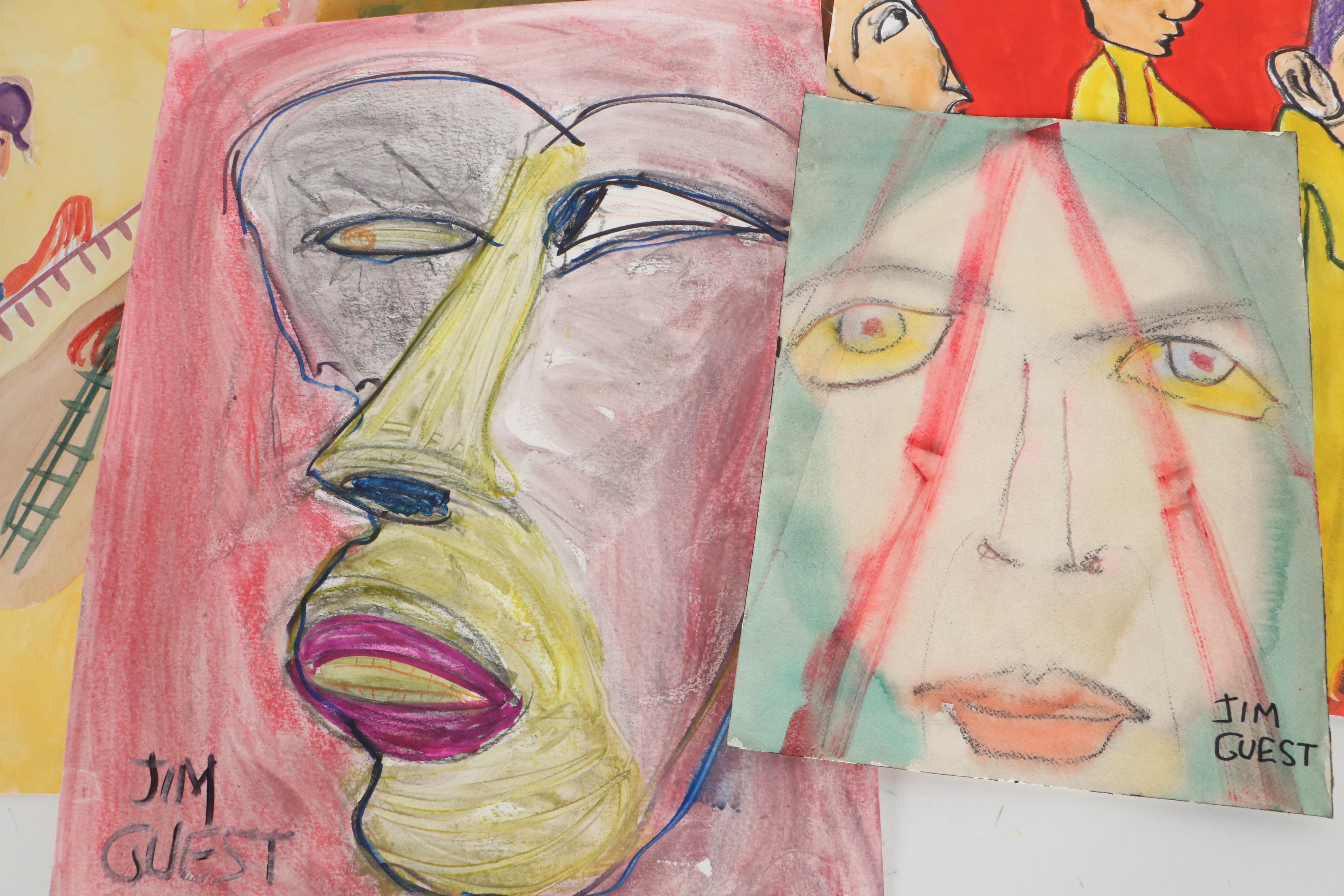 Jim Guest Figurative Mixed Media Paintings