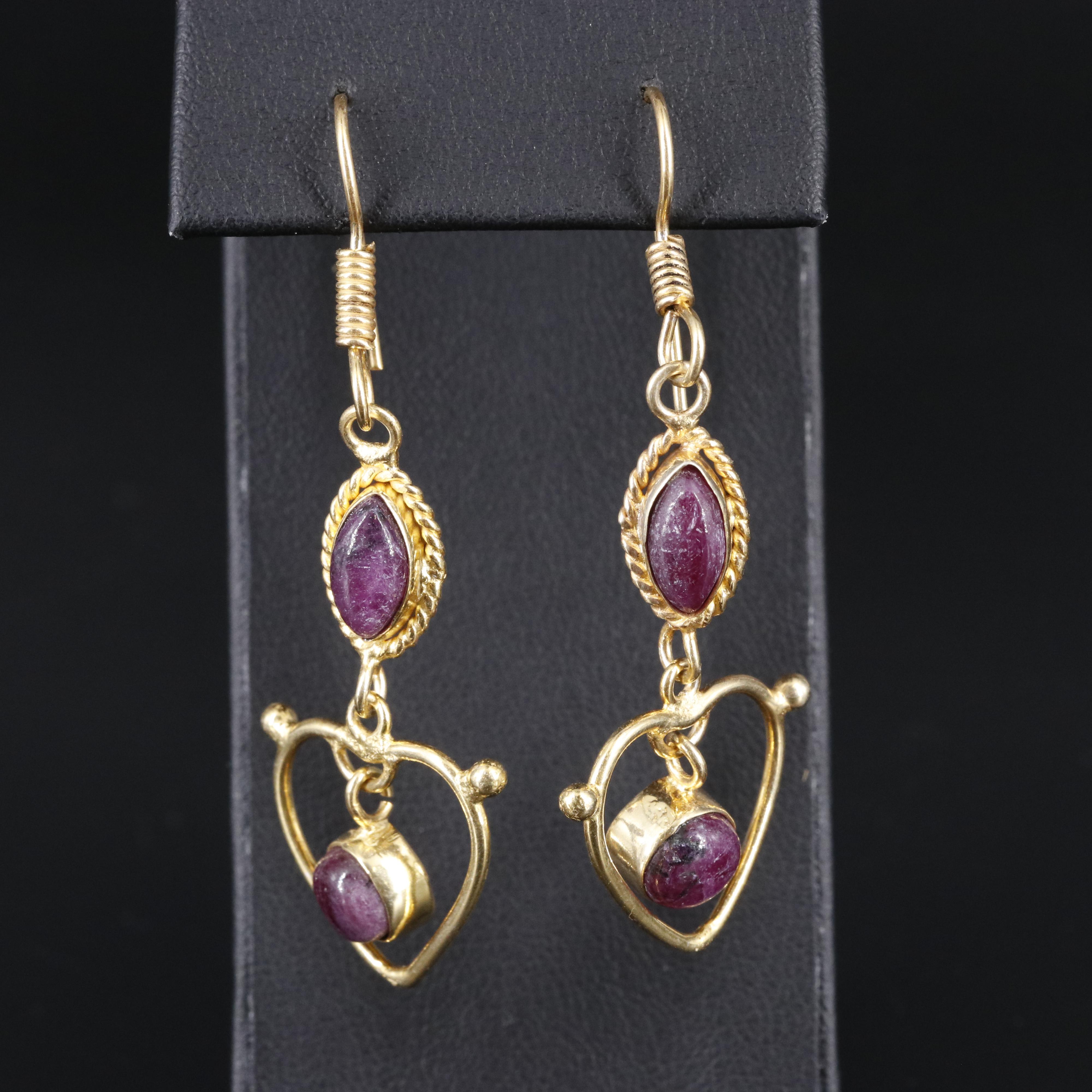 Ruby in Zoisite Earrings