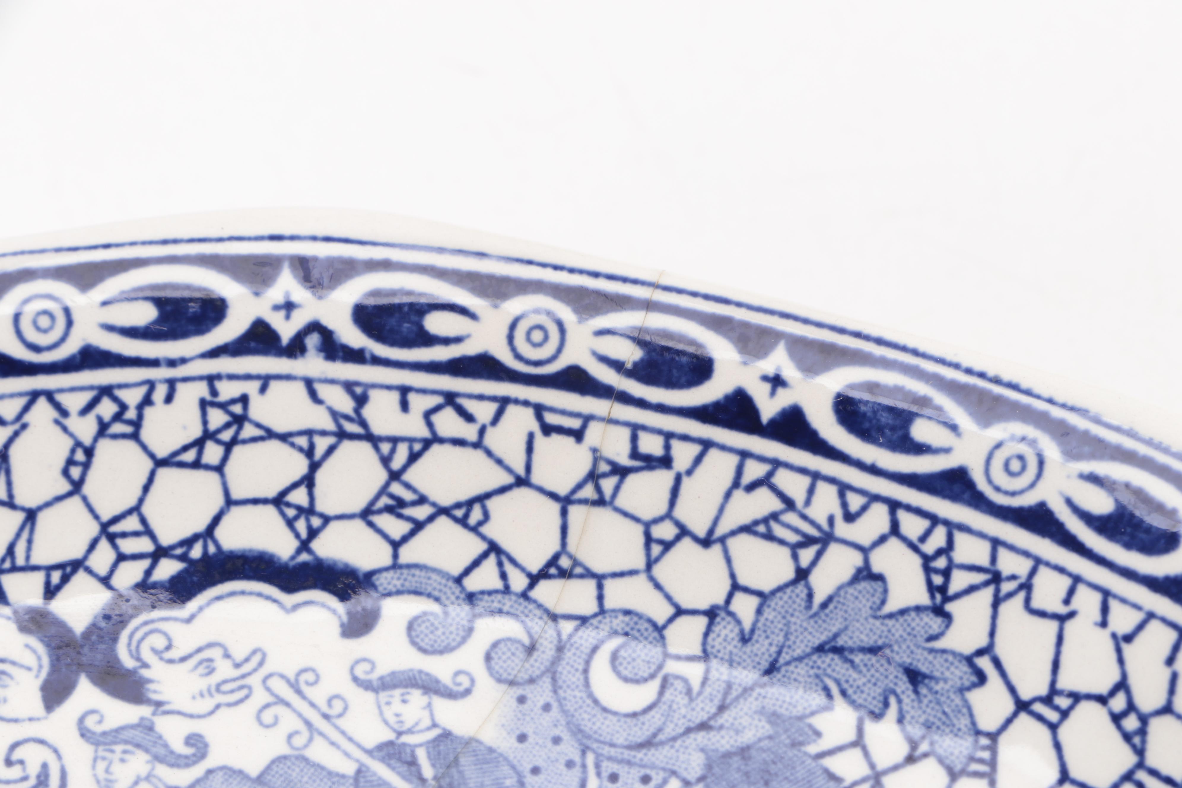 William Adams "Chinese Bird" Ironstone Dinnerware, 20th Century