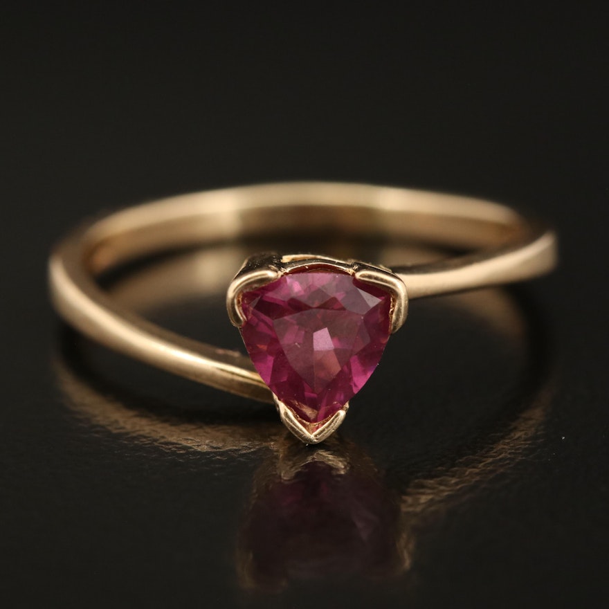 14K Rhodolite Garnet Ring