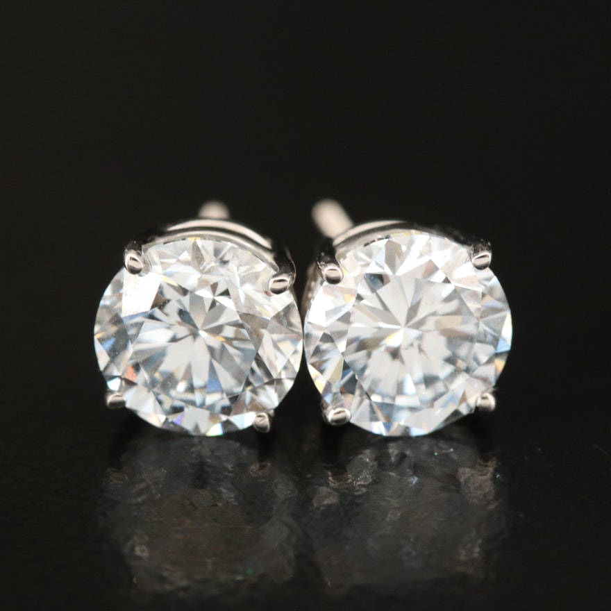14K 2.85 CTW Lab Grown Diamond Stud Earrings