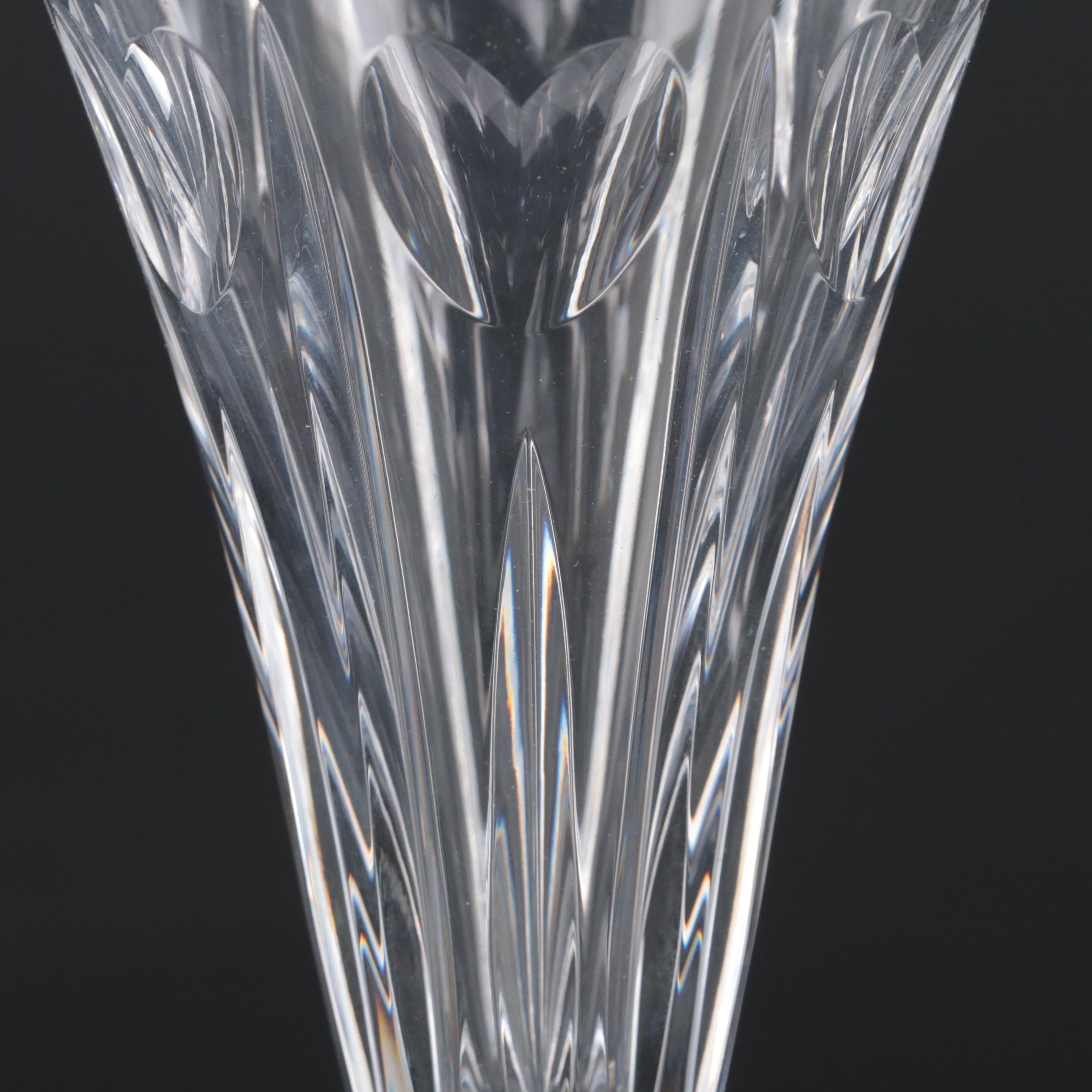 Waterford Crystal "Millennium Series" "Love" Toasting Fluted Champagne Glasses