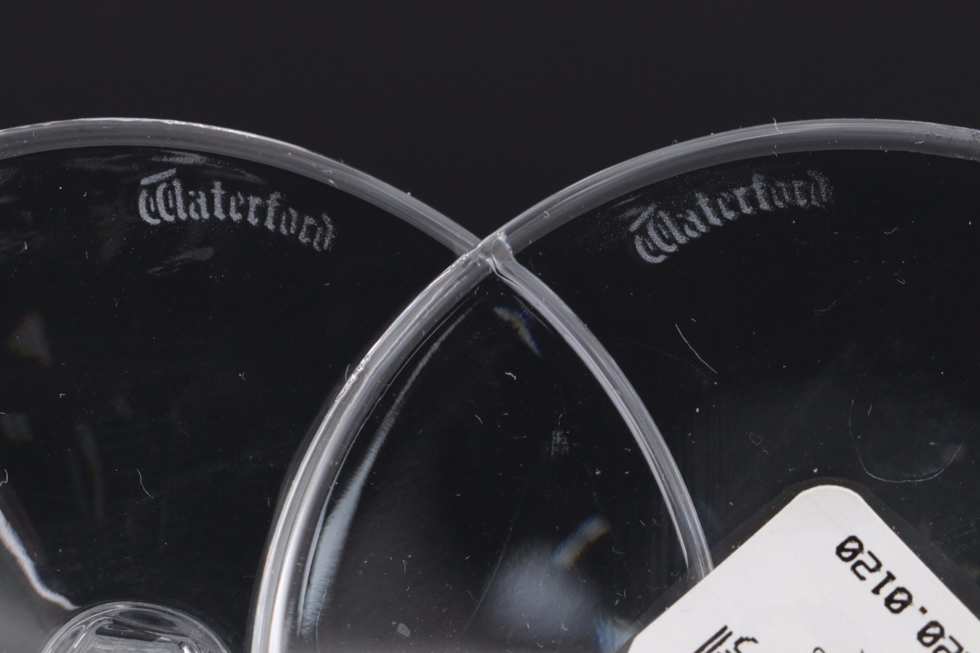 Waterford Crystal "Millennium Series" "Love" Toasting Fluted Champagne Glasses