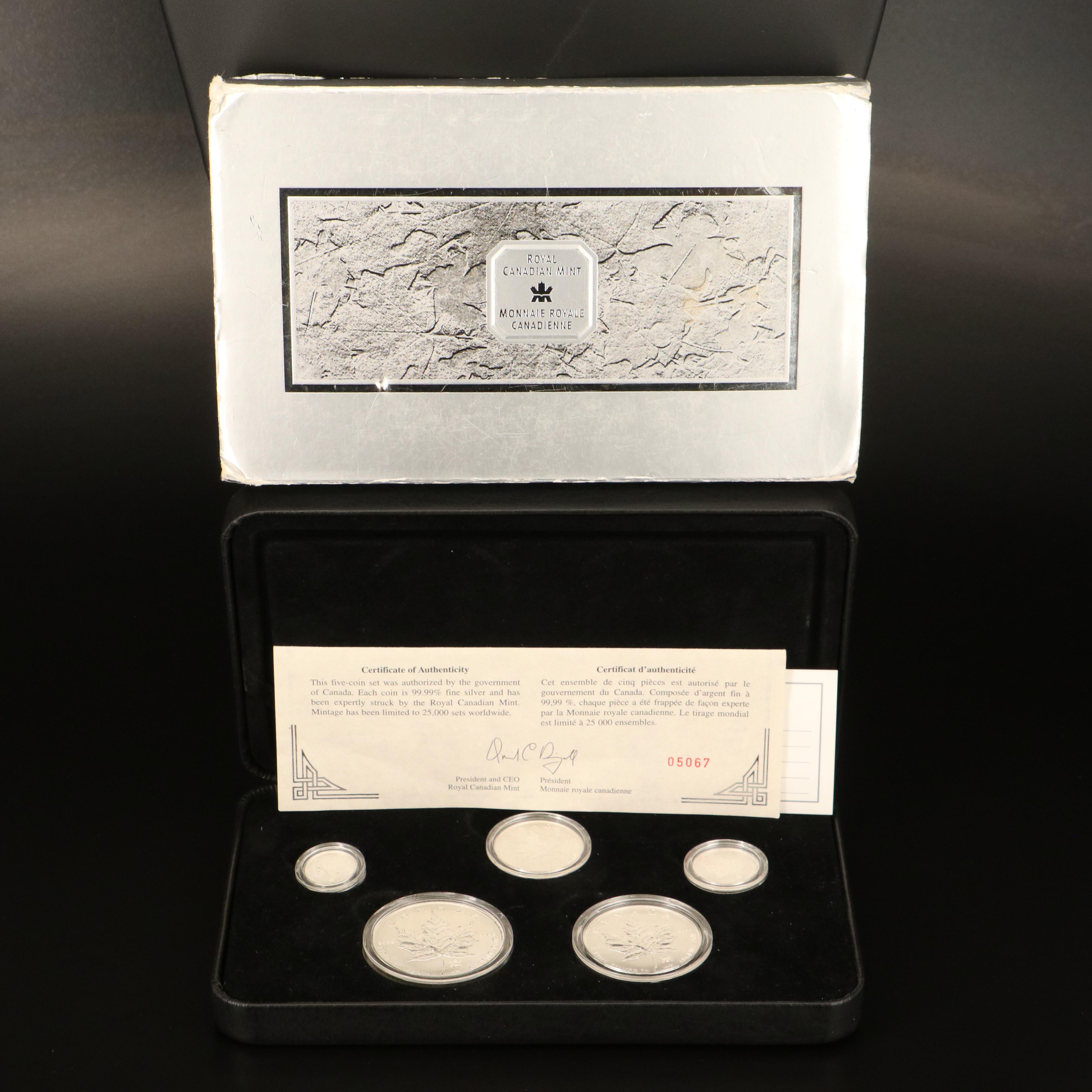 2004 Canada Maple Leaf Privy Mark 5 Piece Reverse Proof Set