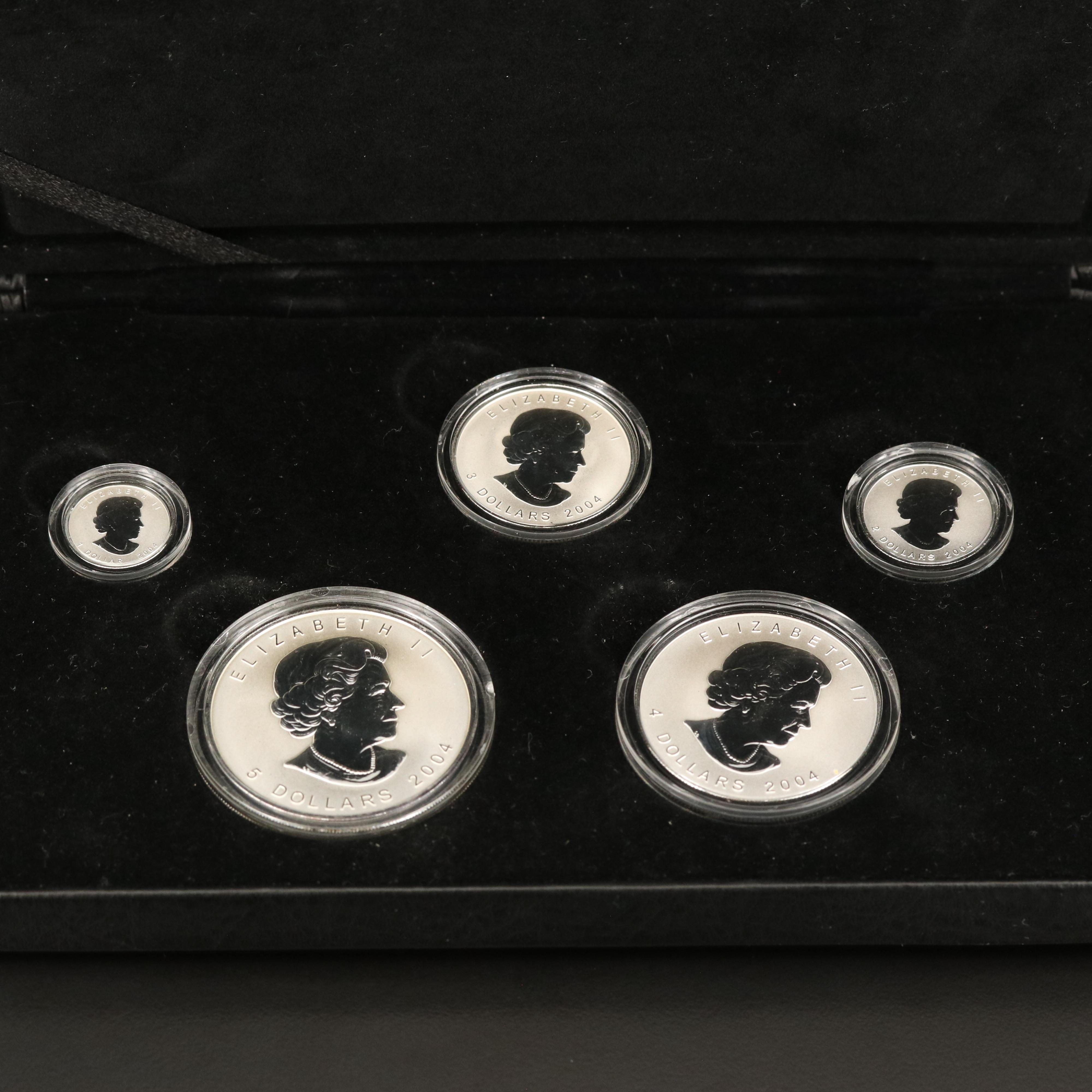 2004 Canada Maple Leaf Privy Mark 5 Piece Reverse Proof Set