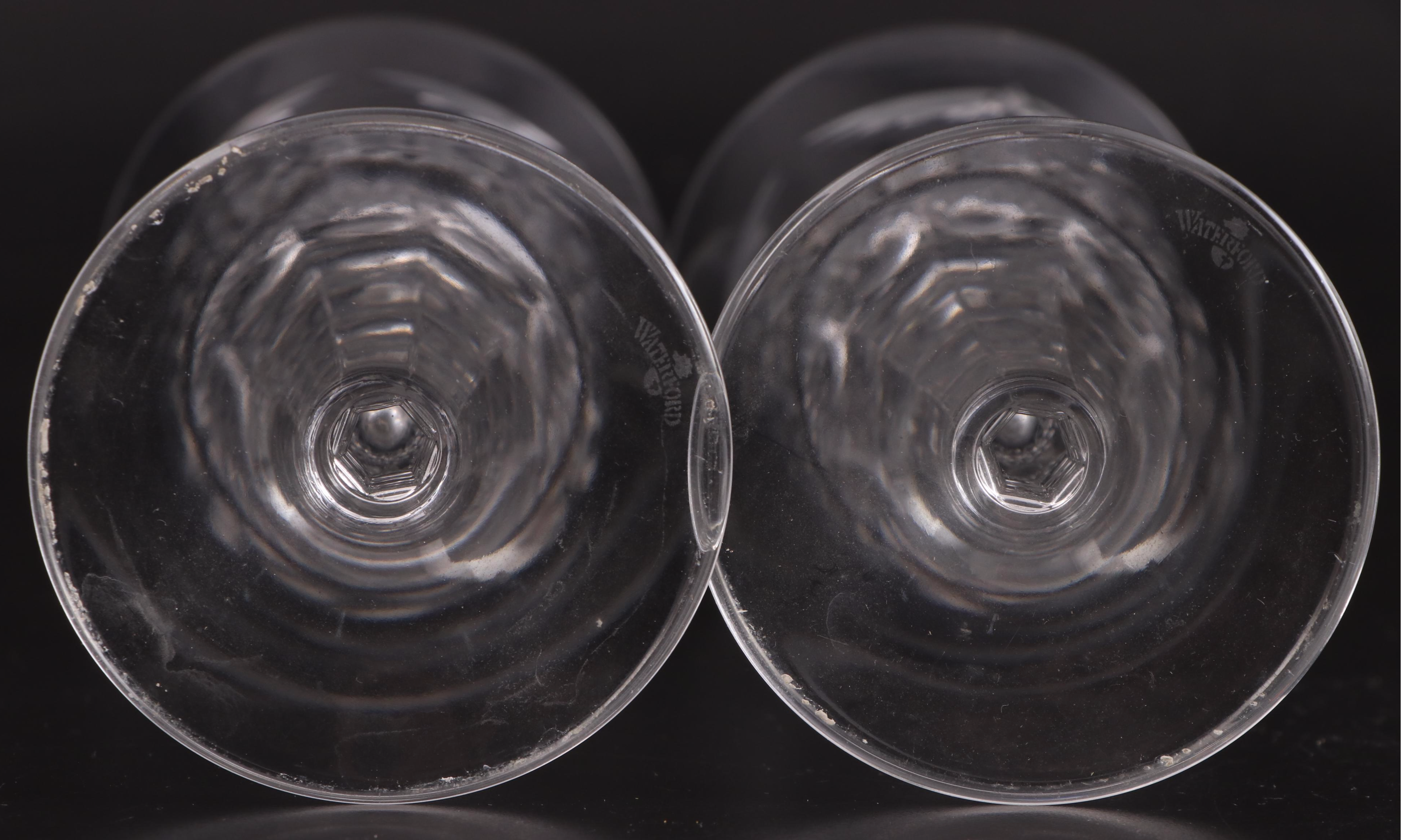 Waterford Crystal "Peace" Toasting Flutes with Other Champagne and Water Goblets