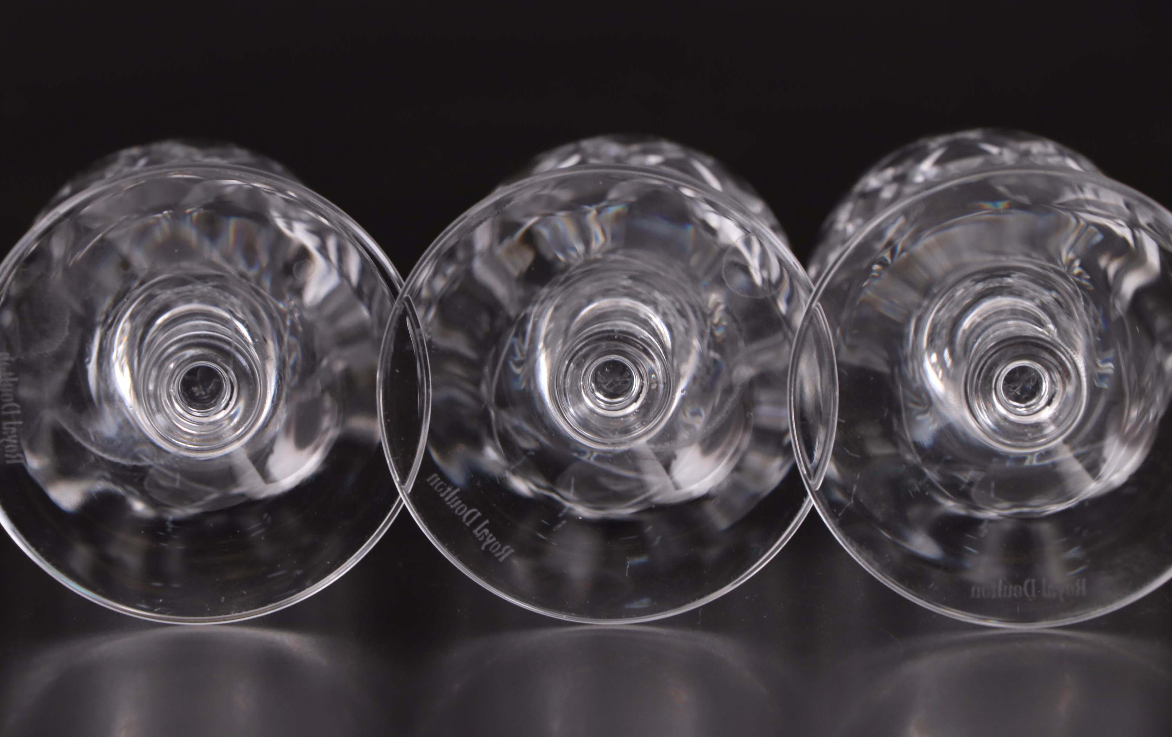 Waterford Crystal "Peace" Toasting Flutes with Other Champagne and Water Goblets