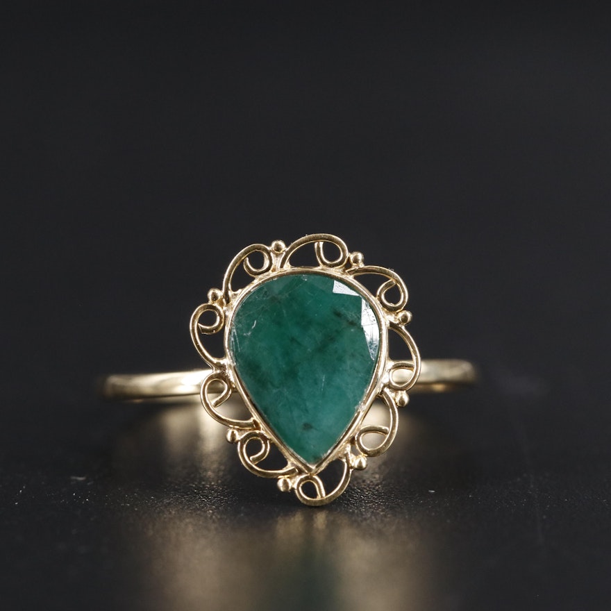 14K Emerald Ring