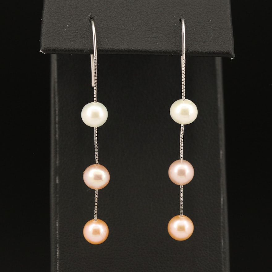 14K Pearl Drop Earrings