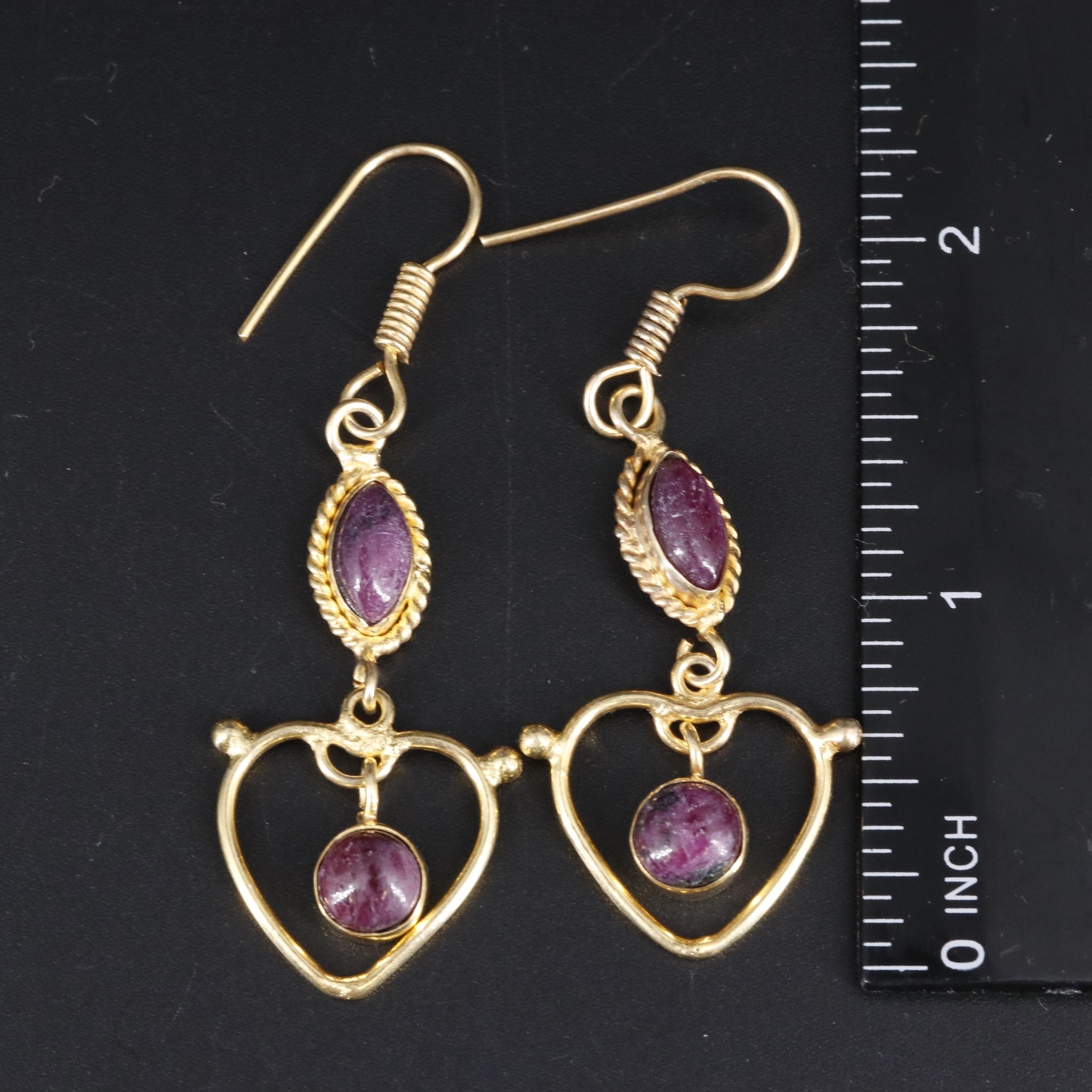 Ruby in Zoisite Earrings