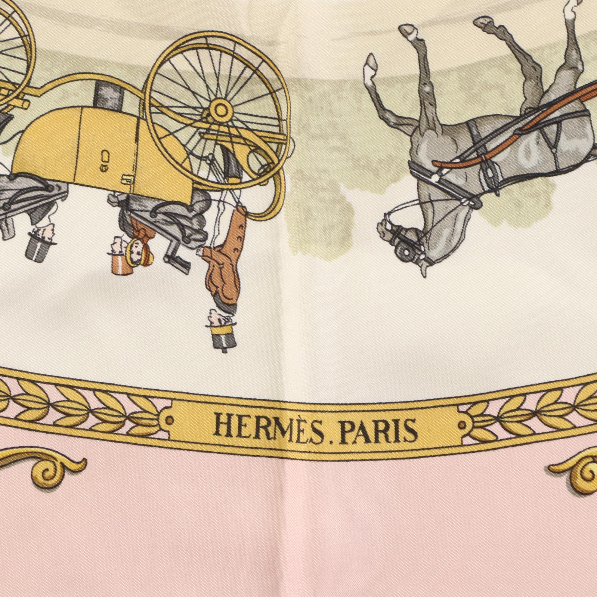 Hermès ''La Promenade de Longchamps'' Silk Twill Scarf