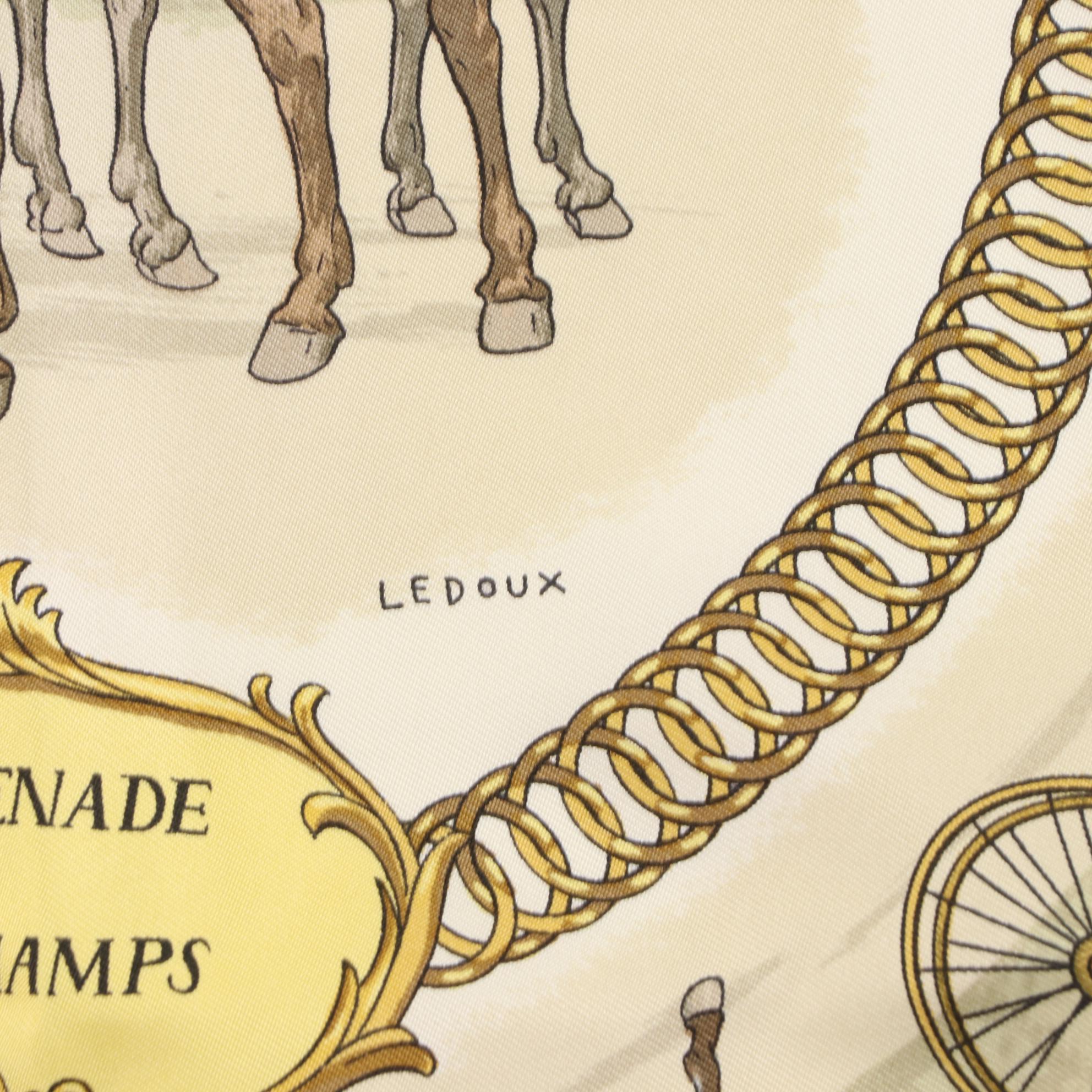 Hermès ''La Promenade de Longchamps'' Silk Twill Scarf