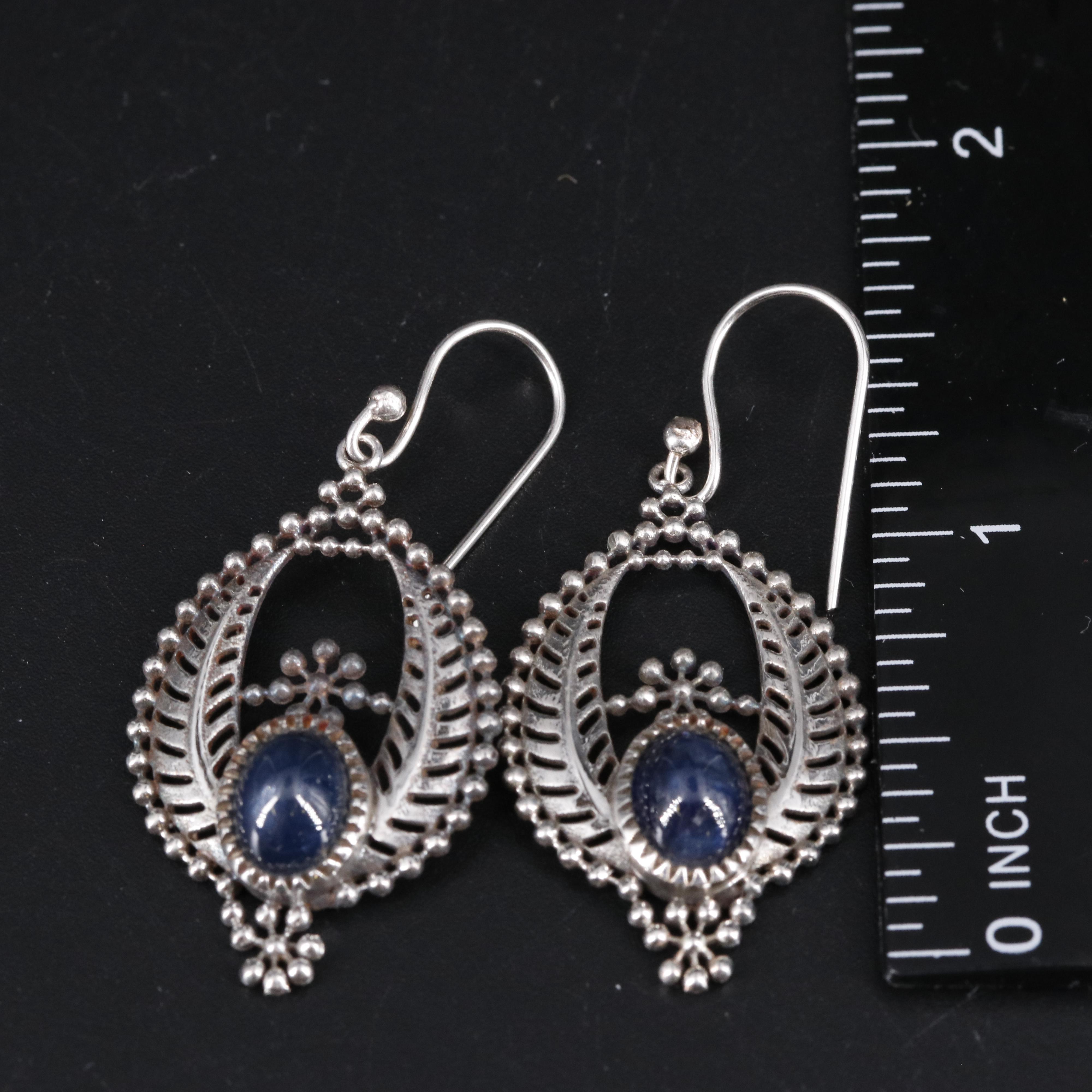 Sterling Silver Sapphire Earrings