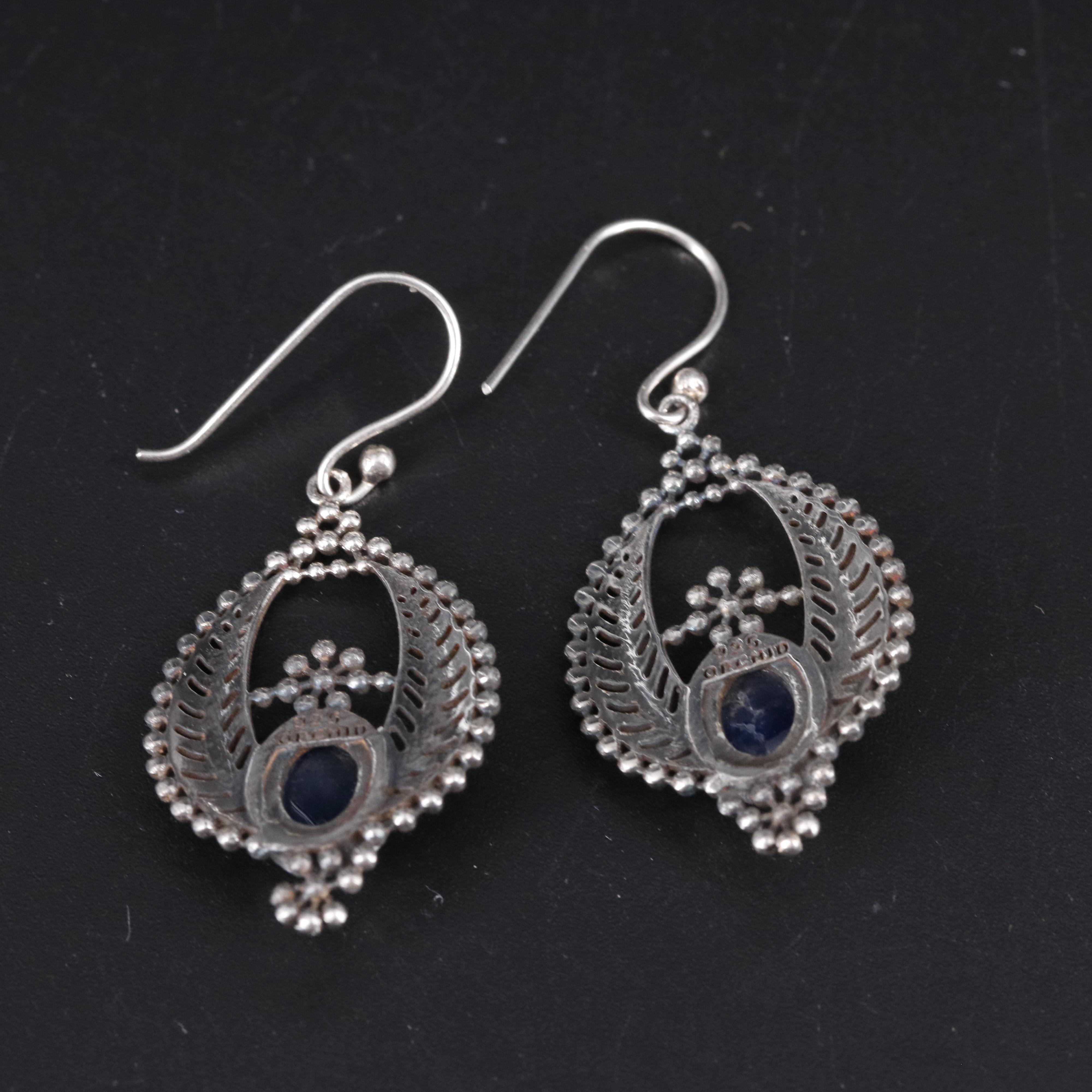 Sterling Silver Sapphire Earrings