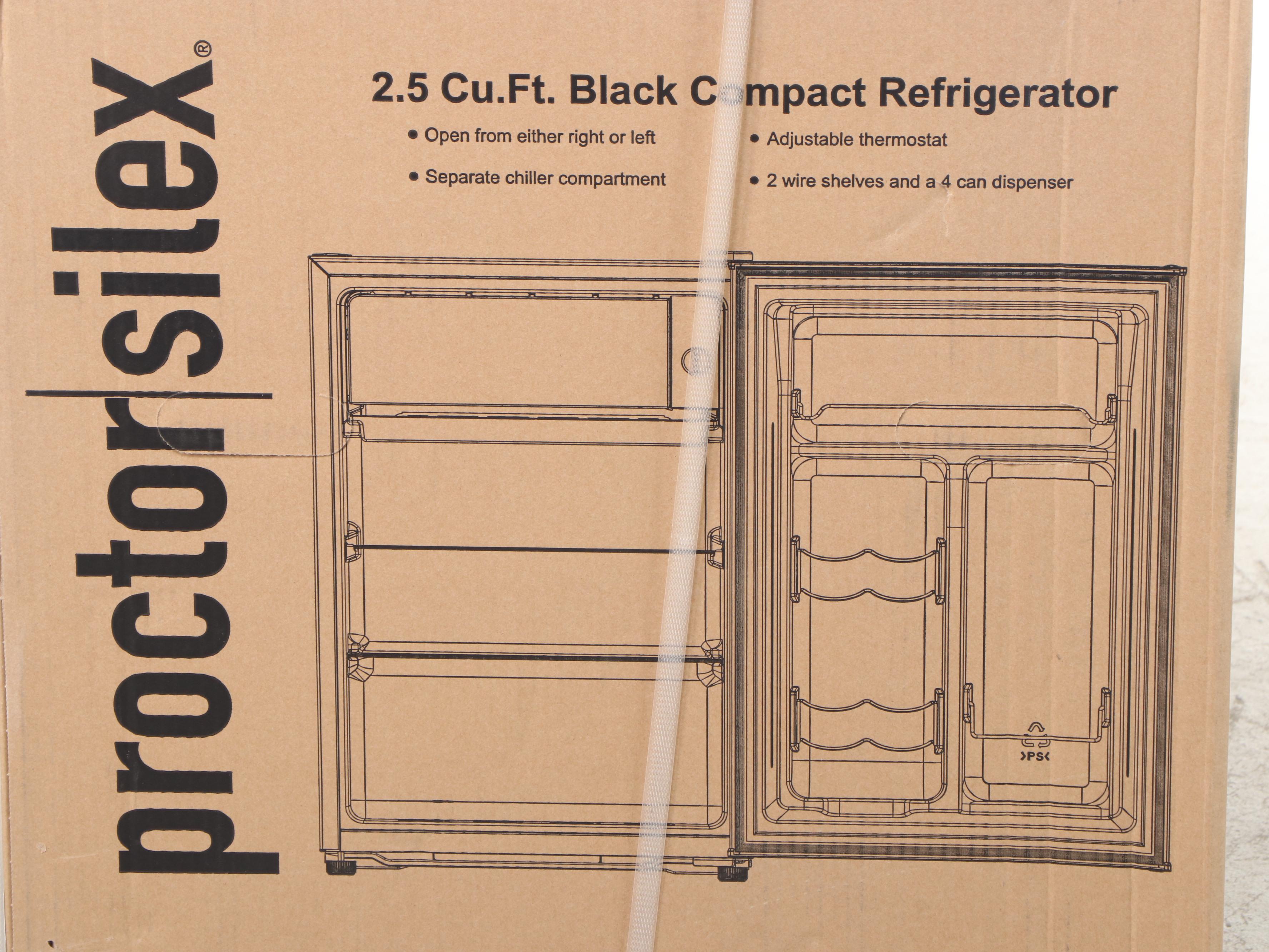 Proctor-Silex 2.5 Cu. Ft. Black Compact Refrigerator