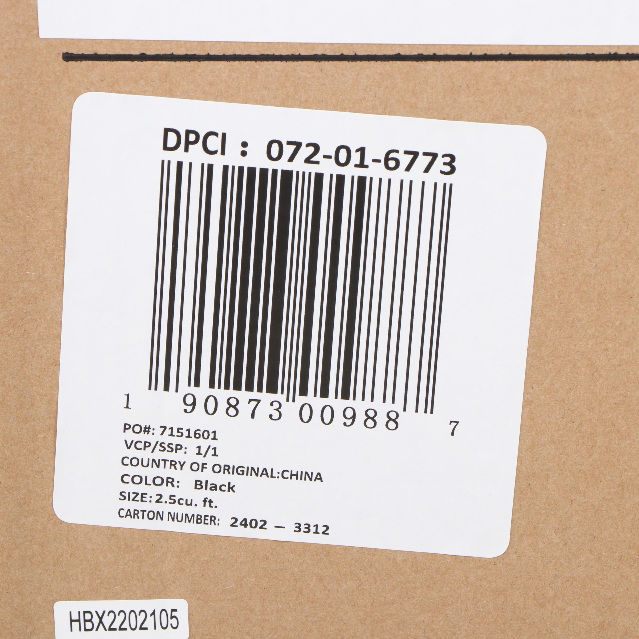 Proctor-Silex 2.5 Cu. Ft. Black Compact Refrigerator