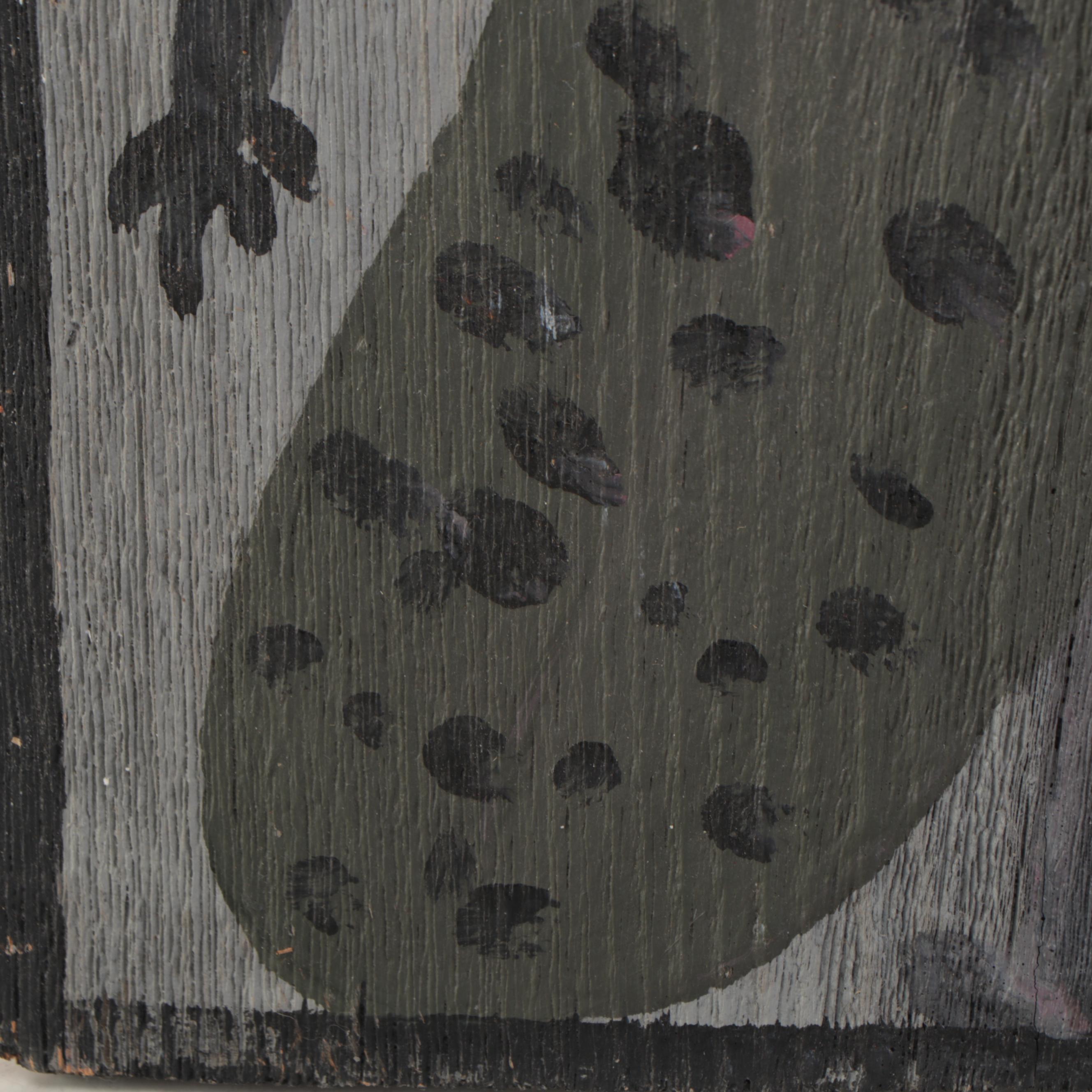 Mose Tolliver Folk Art Painting of Figure, Possibly Artist's Wife