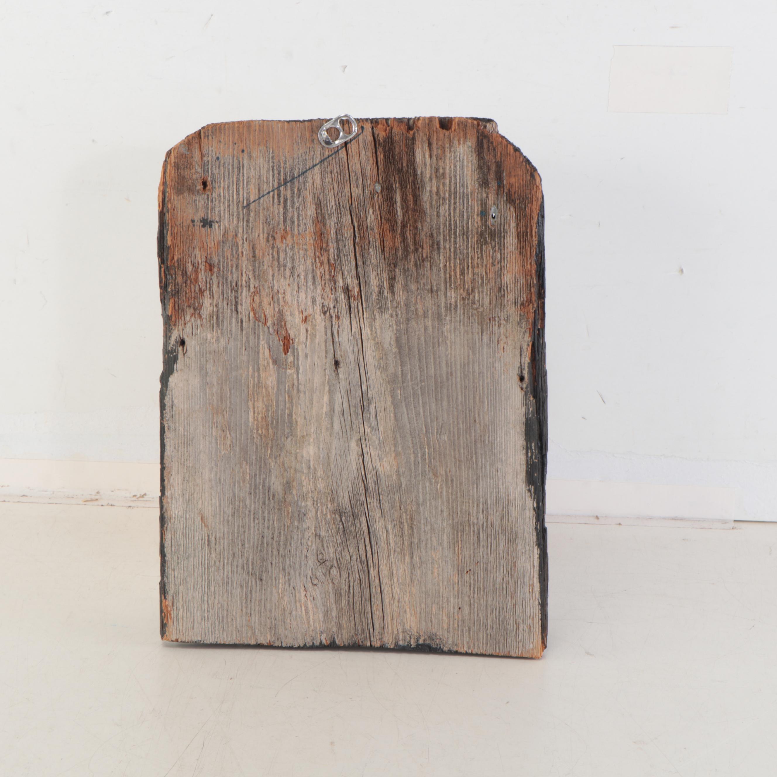 Mose Tolliver Folk Art Painting of Figure, Possibly Artist's Wife