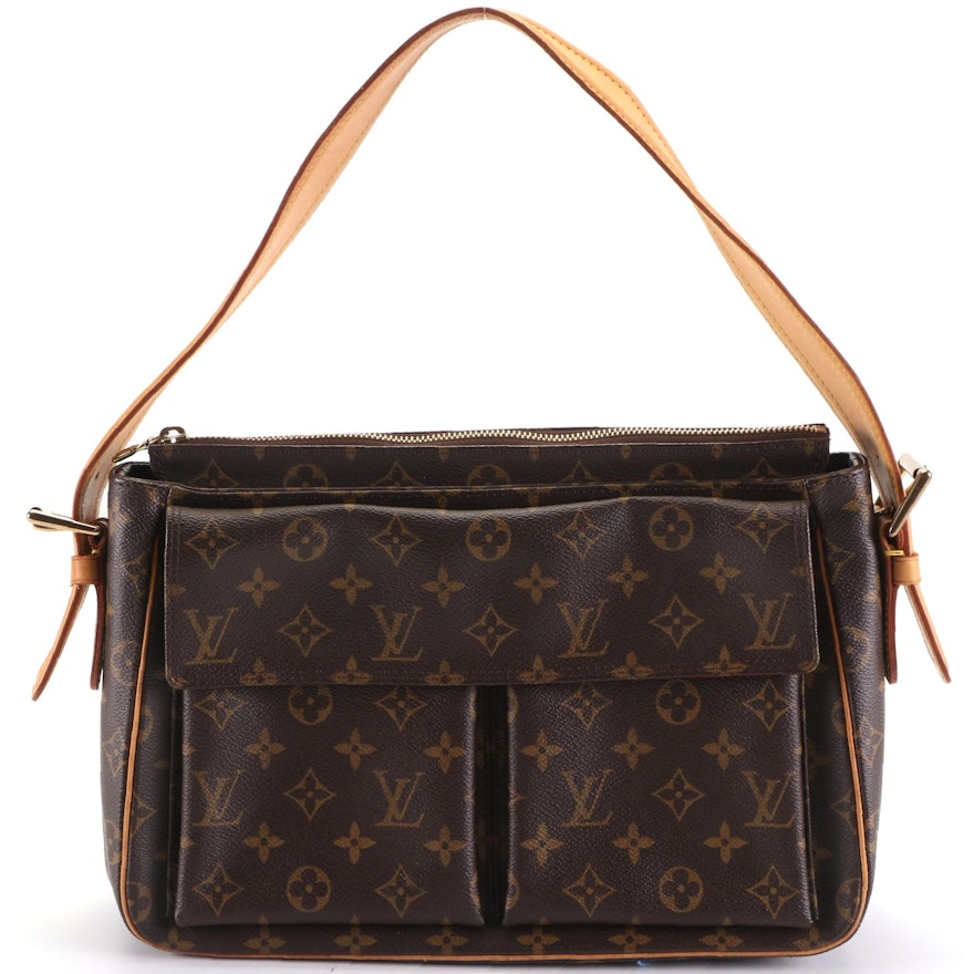 Louis Vuitton Multipli-Cité Shoulder Tote Bag in Monogram Canvas and Leather
