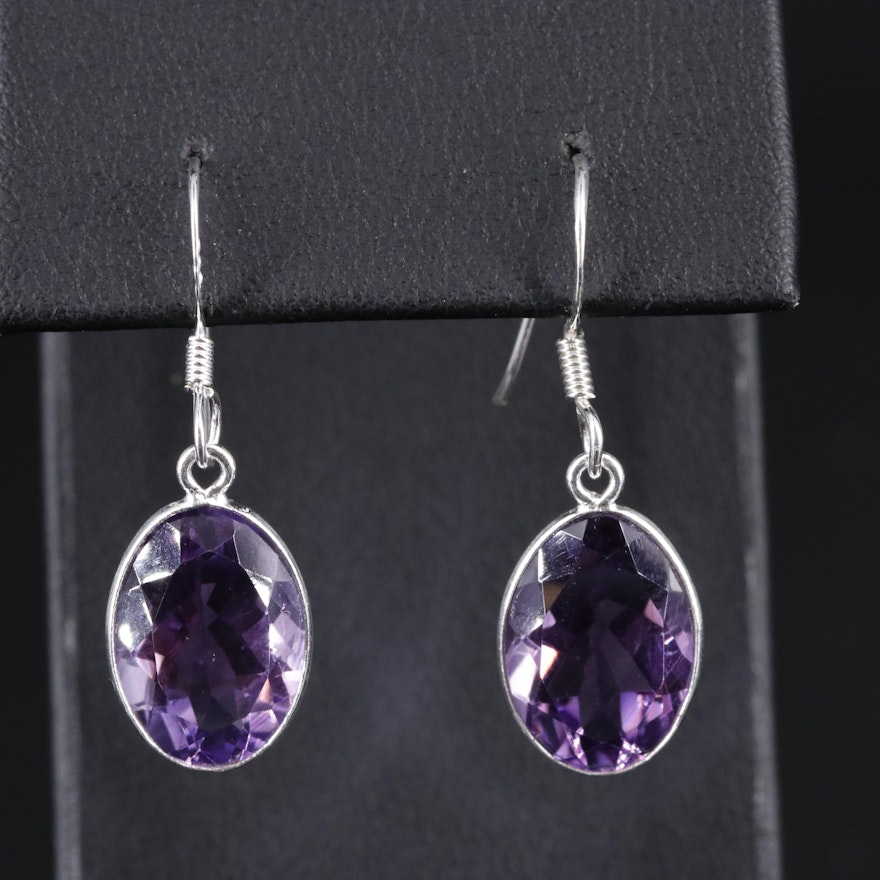 Sterling Silver Amethyst Earrings