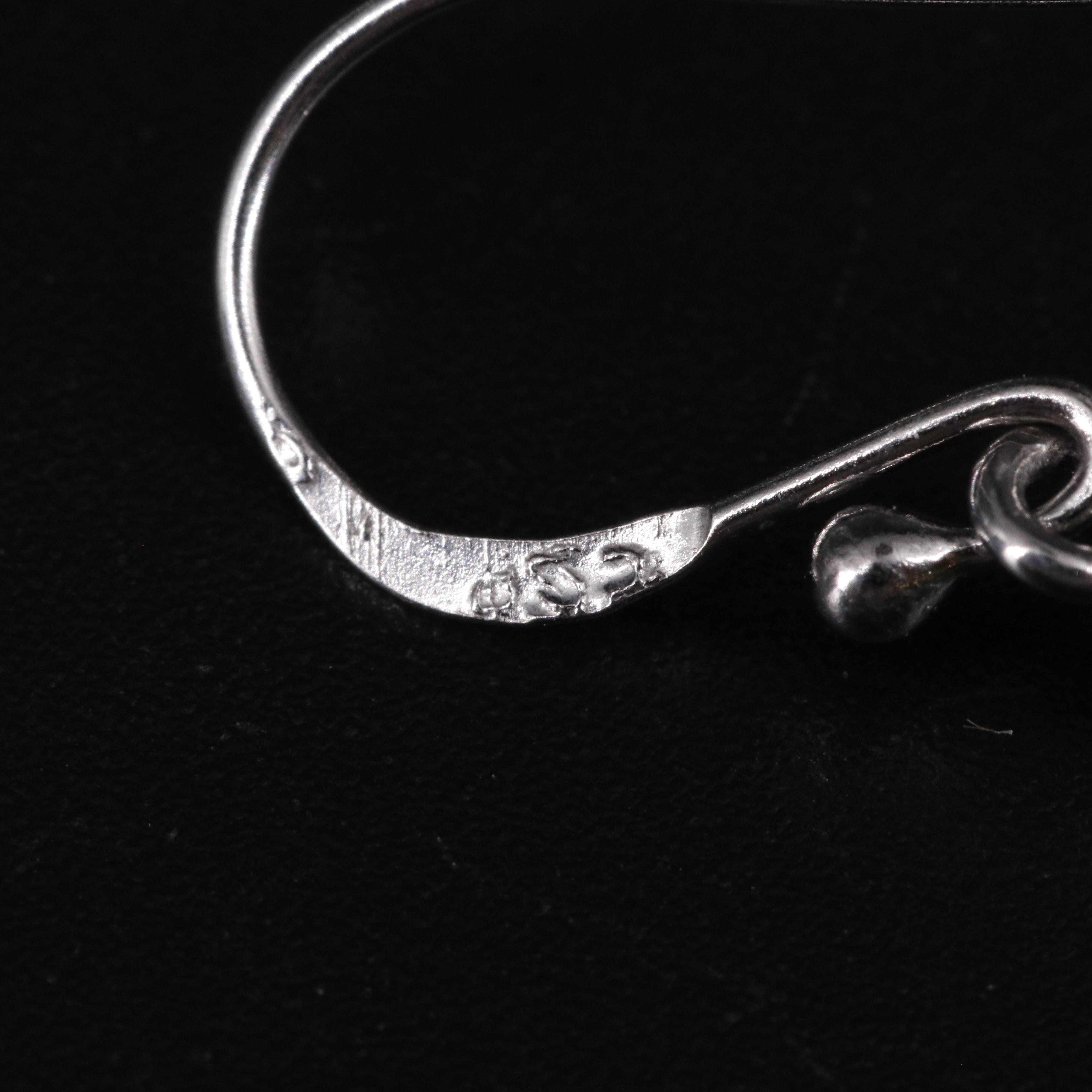 Sterling Silver Gemstone Drop Earrings