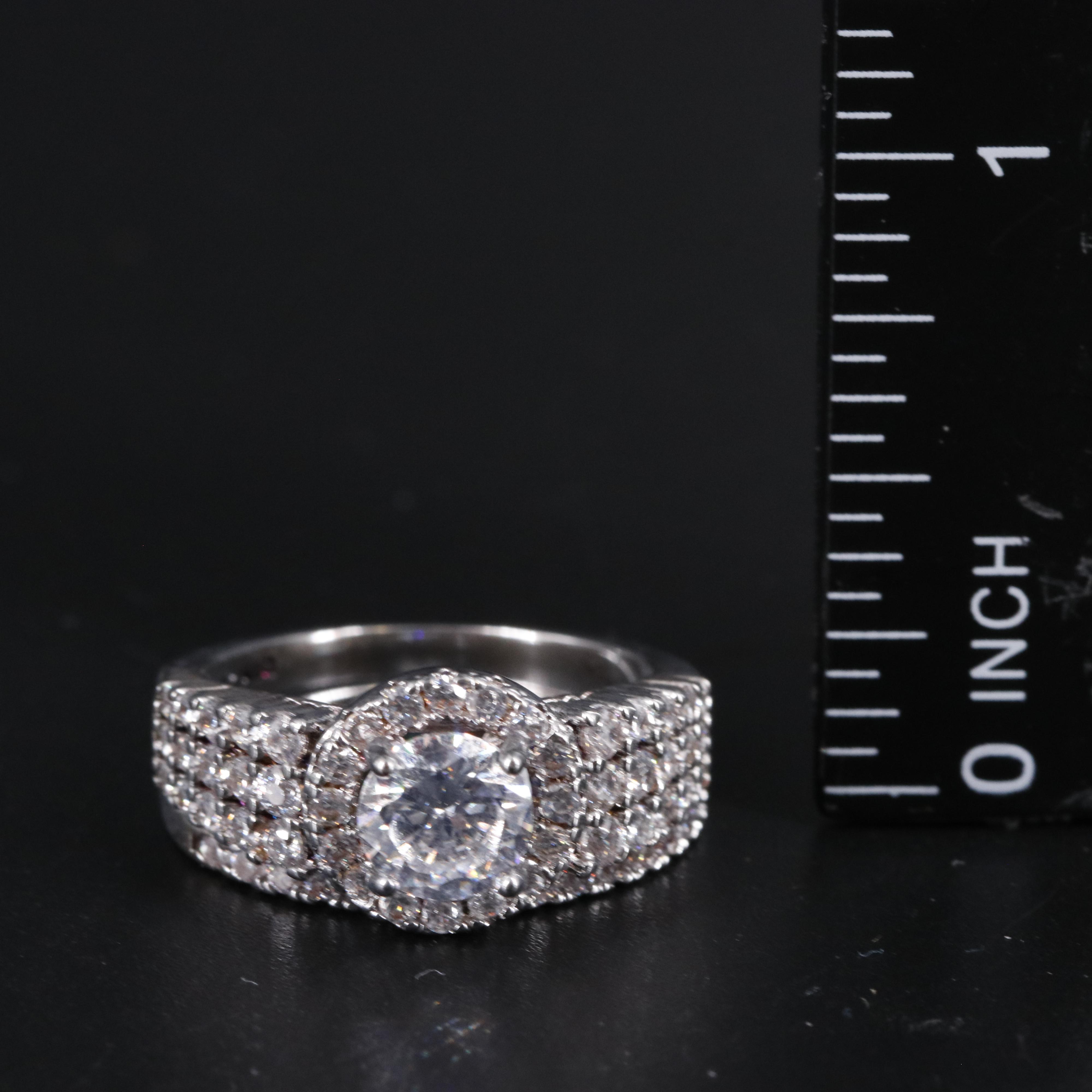 Cubic Zirconia Ring and Enhancer Band