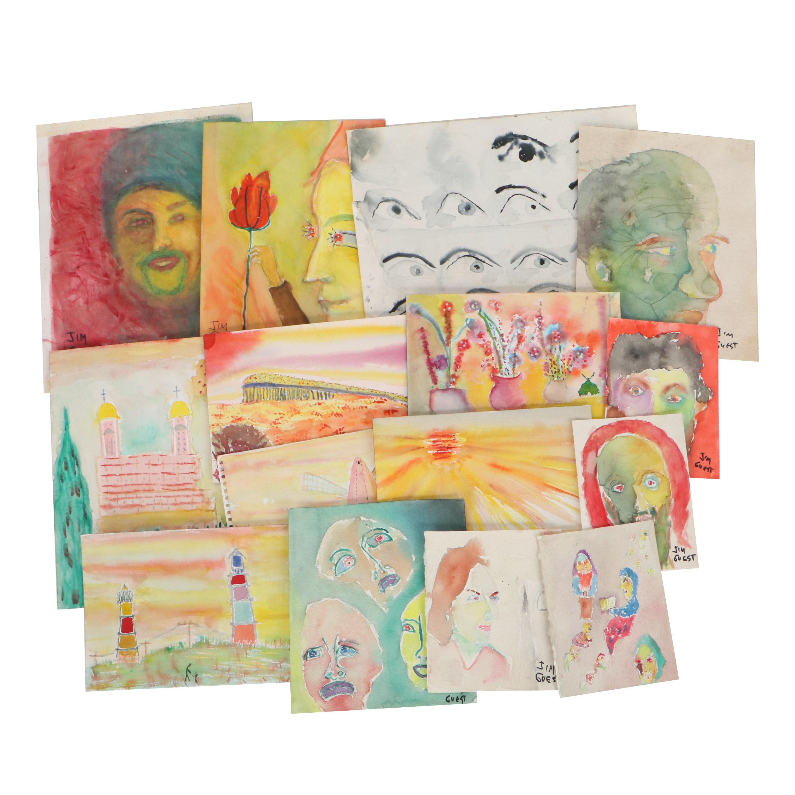 Jim Guest Figurative and Landscape Watercolor Paintings