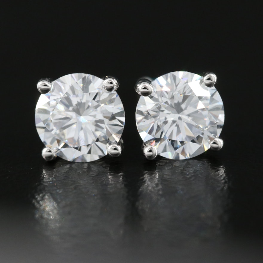 14K 1.85 CTW Lab Grown Diamond Stud Earrings