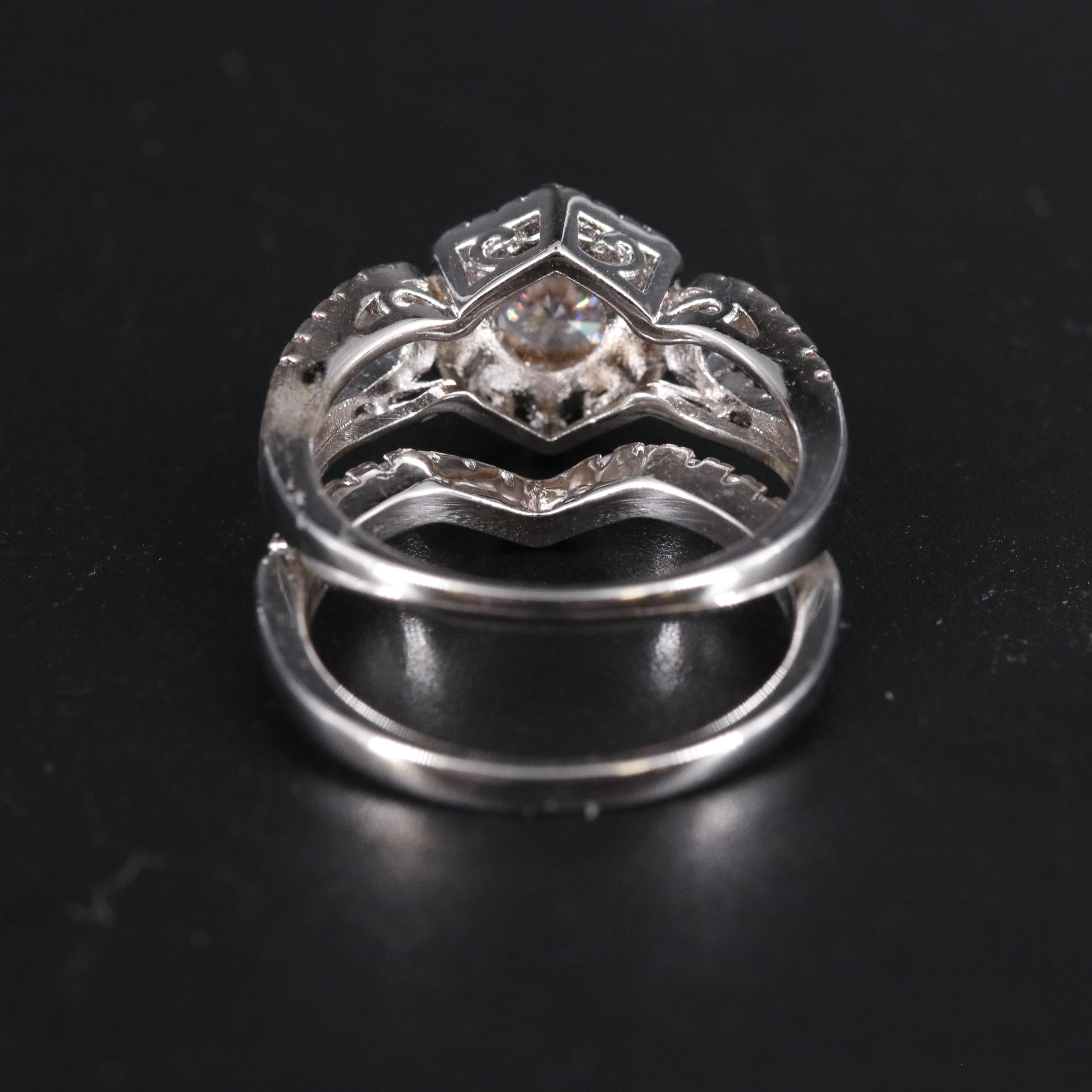 Cubic Zirconia Ring and Enhancer Band