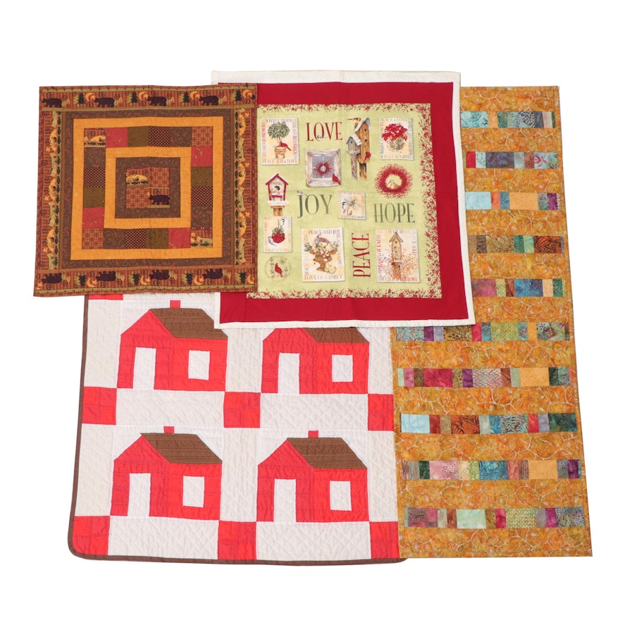 Appalachian Hand-Stitched Quilt and Other Quilted Wall Hangings